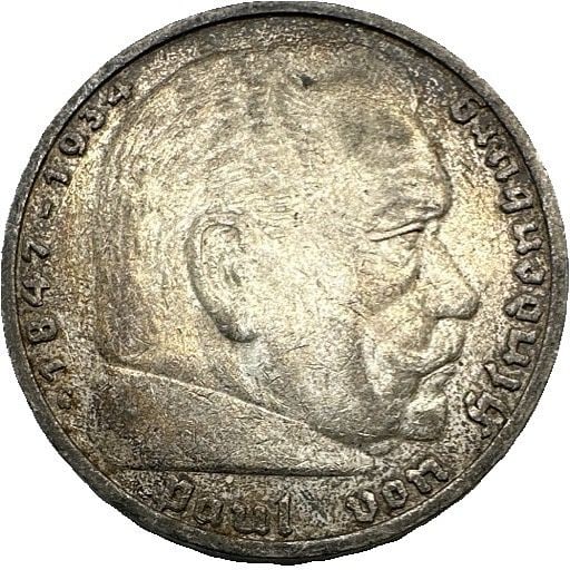 1935 A Germany Third Reich 5 Reichsmark, Silver 0.900: A 1935-A Third Reich 5 reichsmark. A circulated 1930s German coin. Shipping & Handling. All lots won by the same bidder are combined into one shipment via USPS Priority Mail (tracking included). Flat 