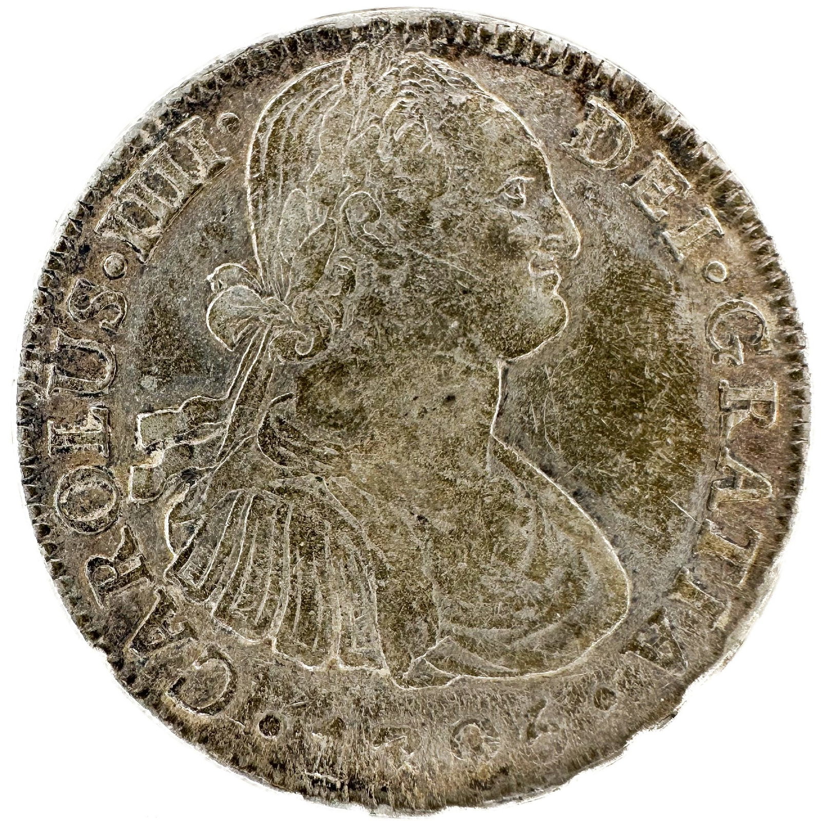 1795 Mexican (Spanish Colonial) Silver 8 Reales: A 1795 Mexico City 8 reales of the Spanish colonial era. A large circulated Carlos IIII portrait coin. Shipping & Handling. All lots won by the same bidder are combined into one shipment via USPS Prio