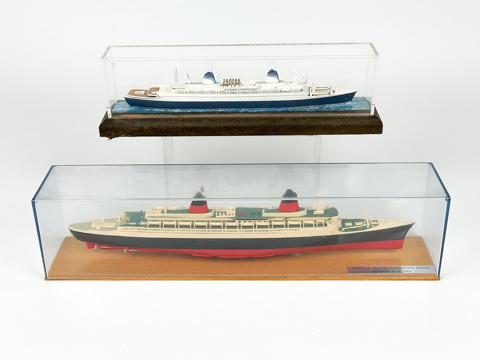 Lot of 2 SS France & SS Norway Model Ships