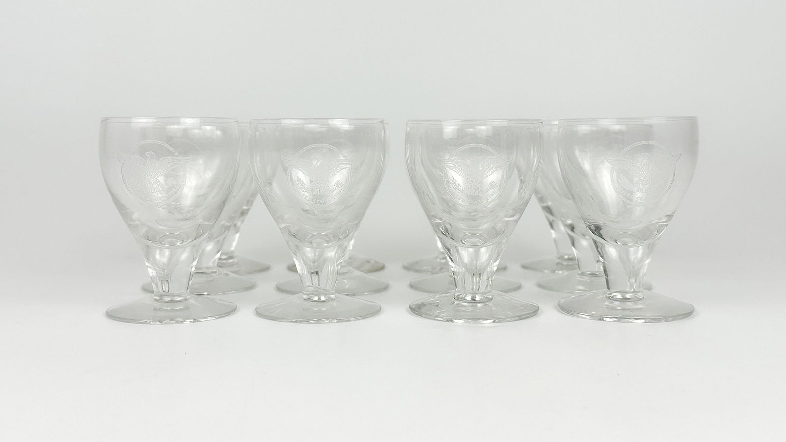 SS United States Sherry Glasses w/ US Lines Eagle Logo (12)