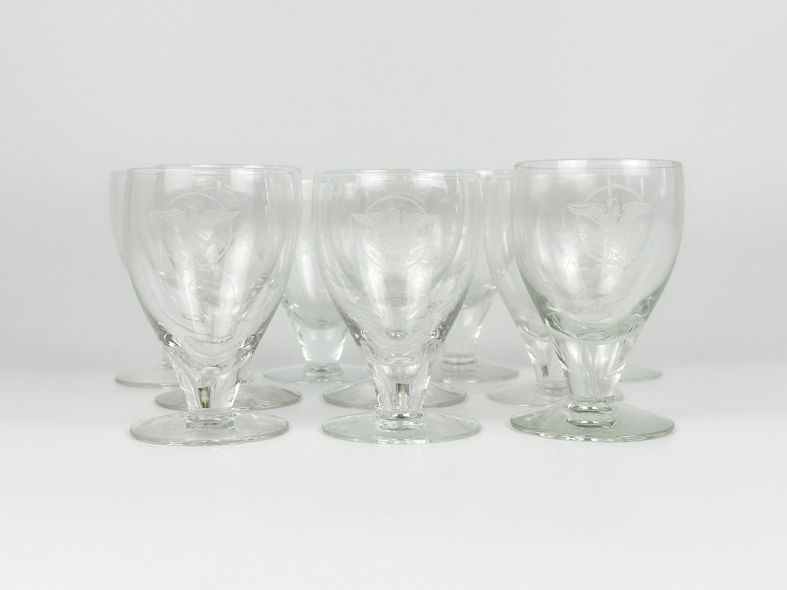 SS United States Wine Glasses w/ US Lines Eagle Logo (10) (1 of 7)