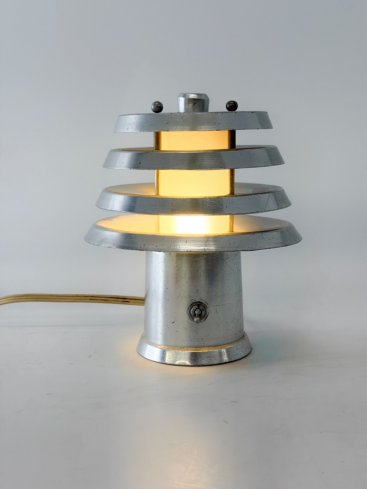 SS United States Four-Tiered Table Lamp (First Class or Cabin Class Dining Room)