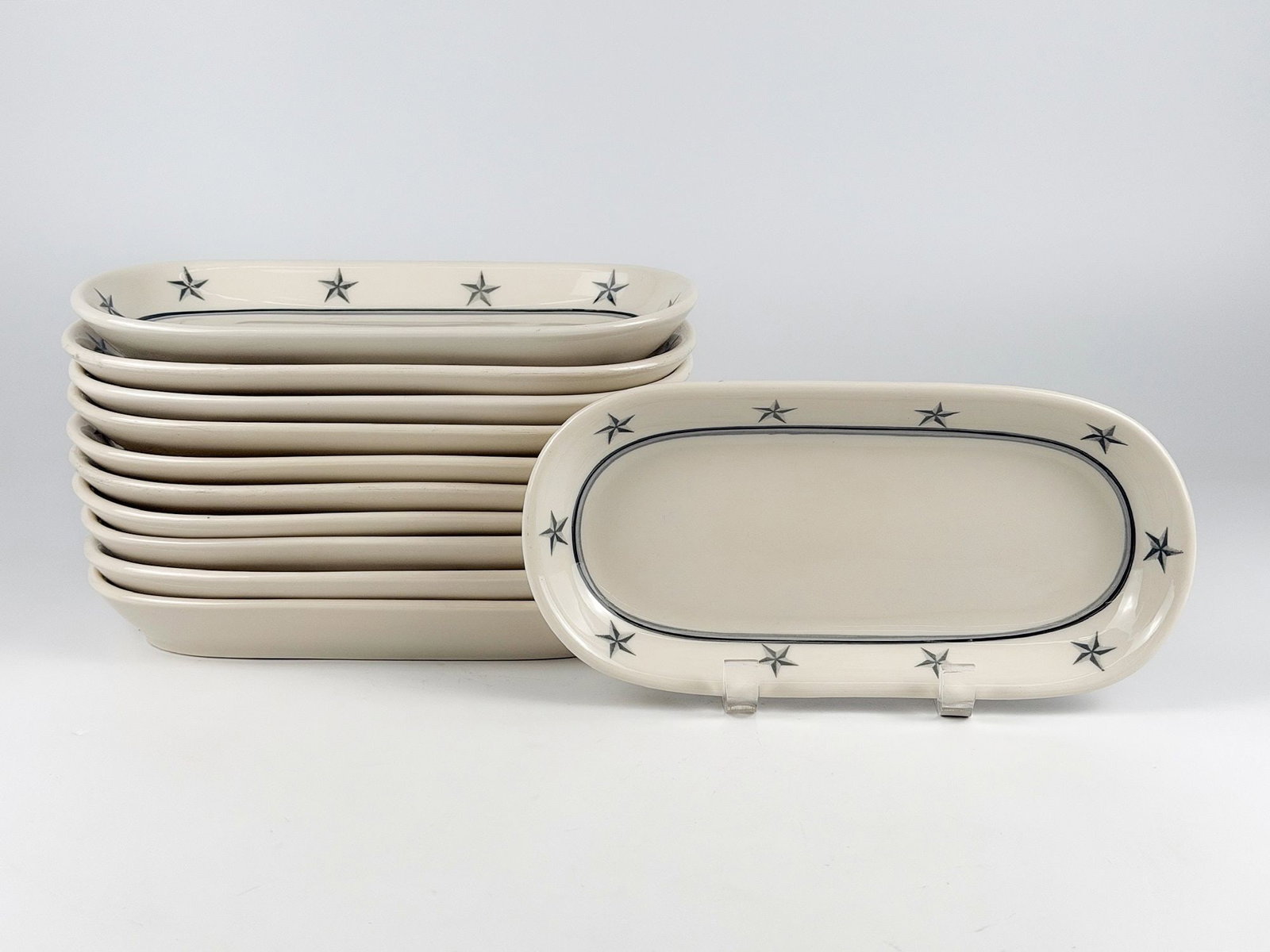 SS United States Celery Dishes 10 Inch Star Pattern, Made by Lamberton Sterling (11)