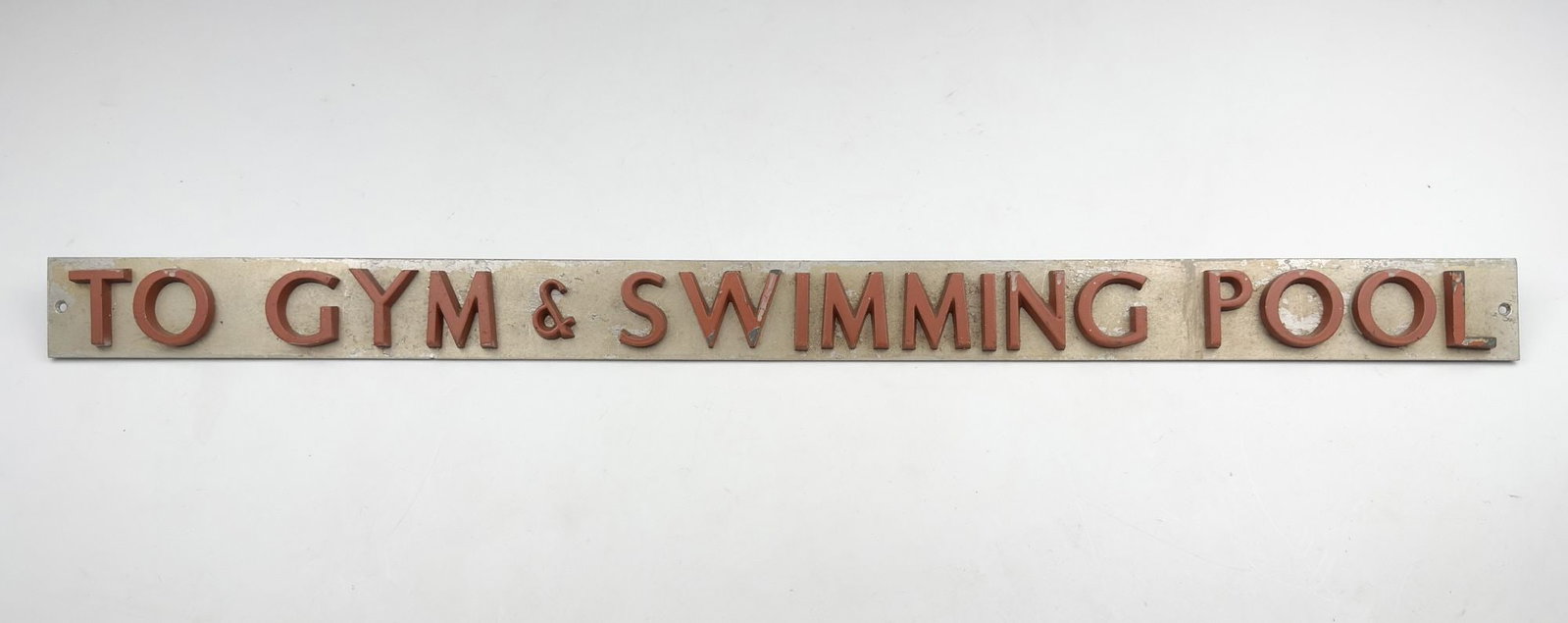 SS United States Metal First Class TO GYM & SWIMMING POOL Sign (1 of 2)