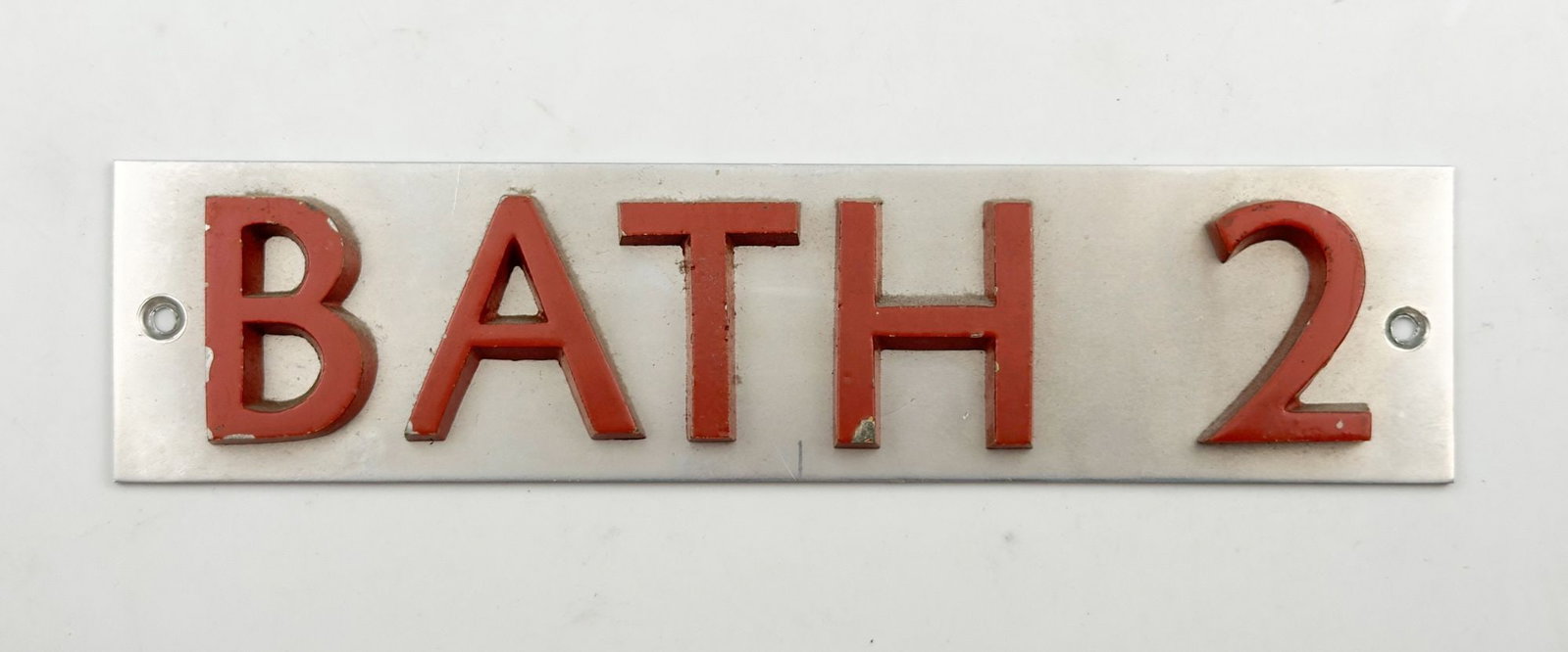 SS United States Metal First Class BATH 2 Sign (1 of 2)