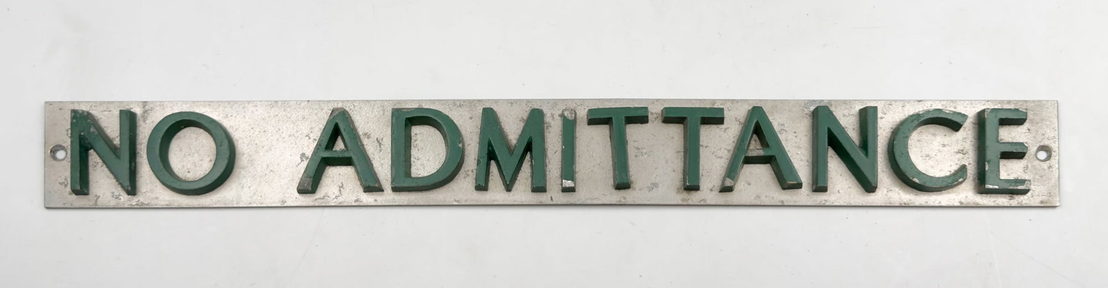 SS United States Metal First Class NO ADMITTANCE Sign (1 of 2)