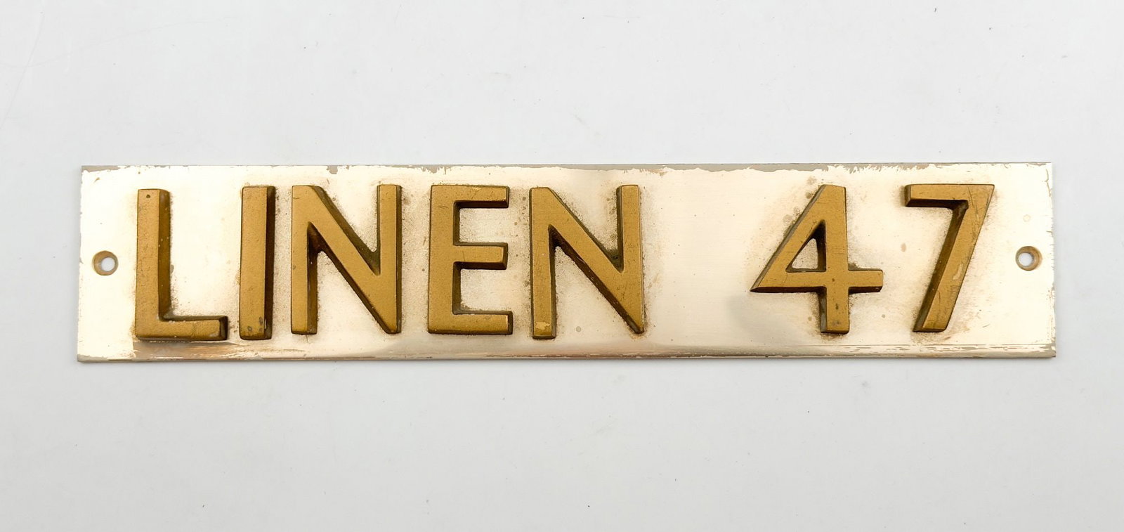 SS United States Metal First Class LINEN 47 Sign