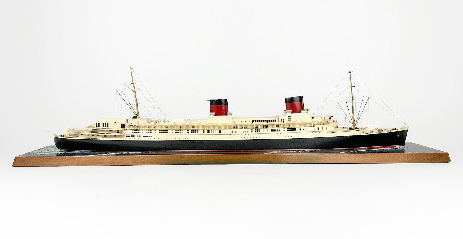Liberte Handpainted Travel Agency Model Ship w/ Acrylic Case