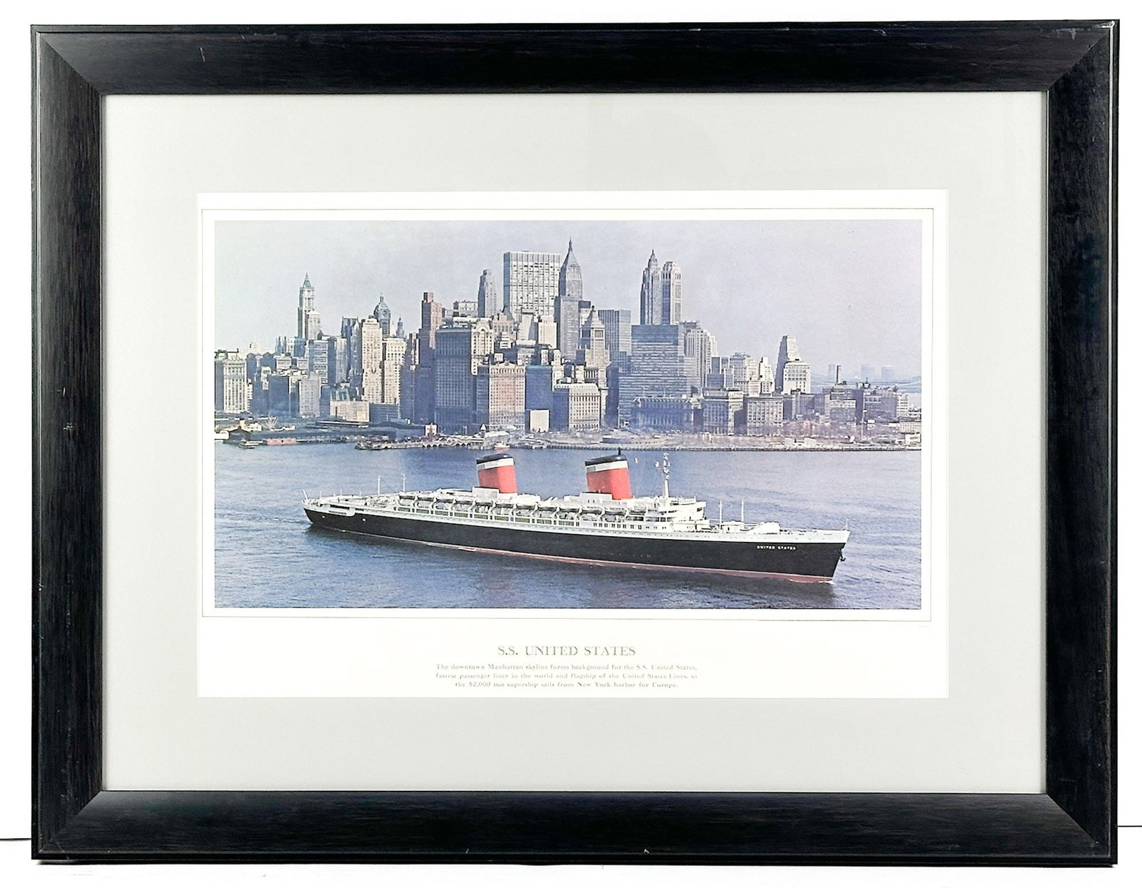SS United States Framed Full Color Promotional Photo Poster