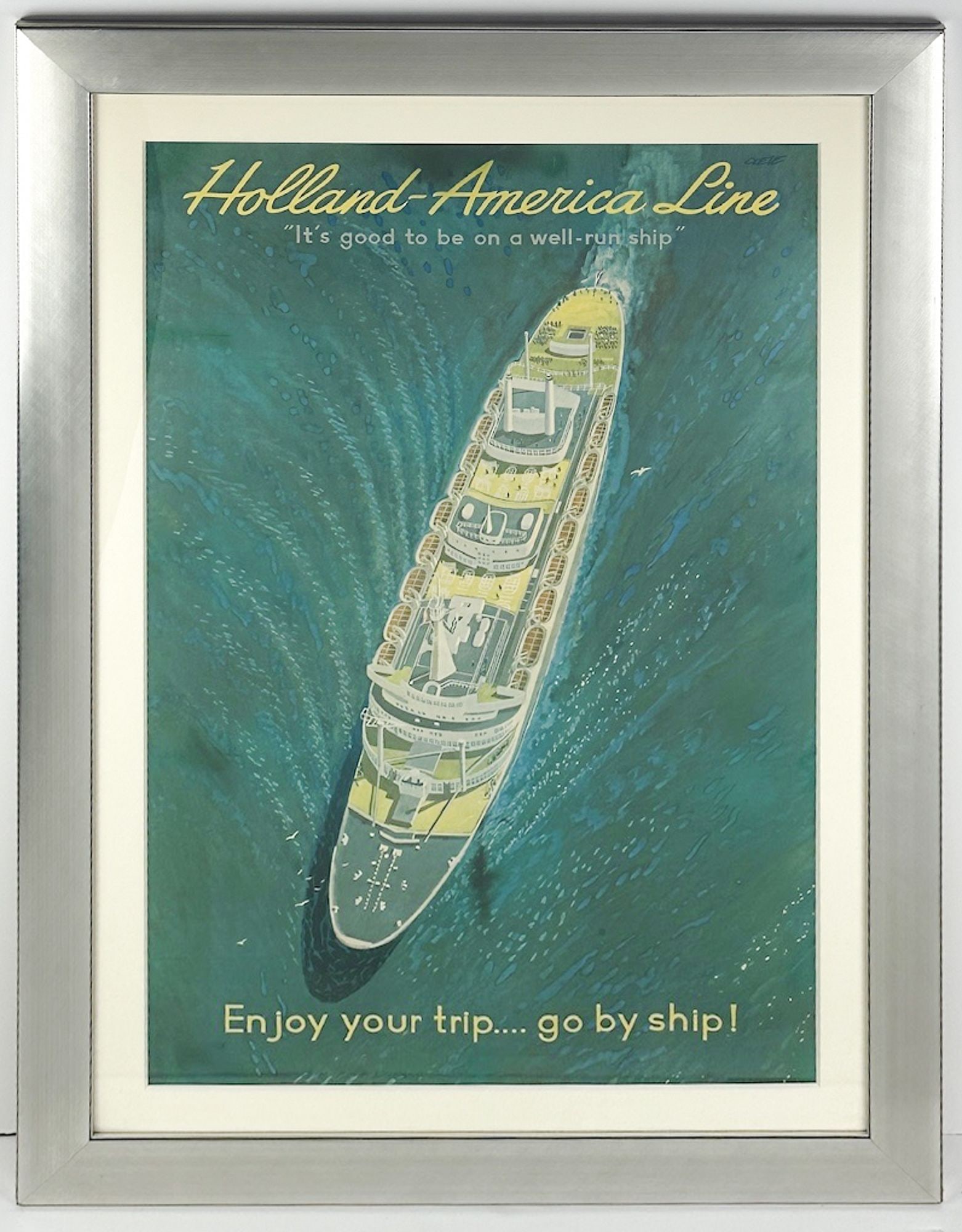 Holland America Line Vintage Framed Travel Poster (1 of 4)