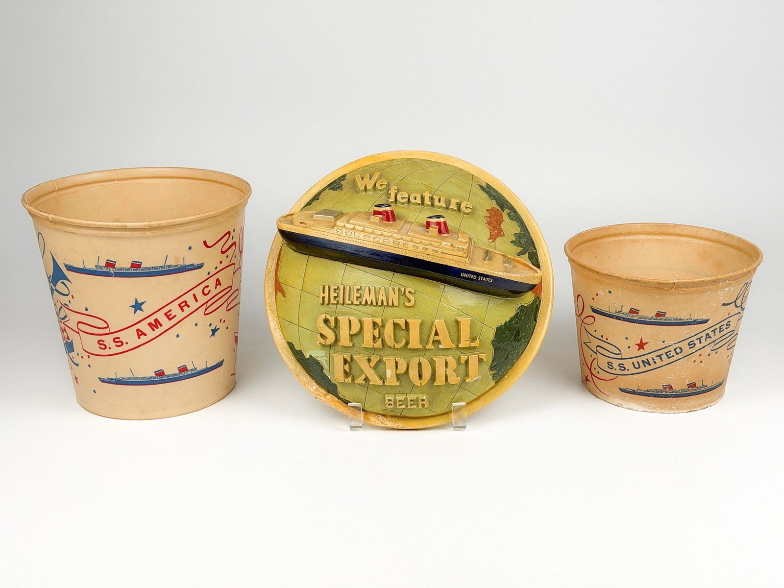 SS United States Ice Buckets, Heileman Beer Advertisement (1 of 6)