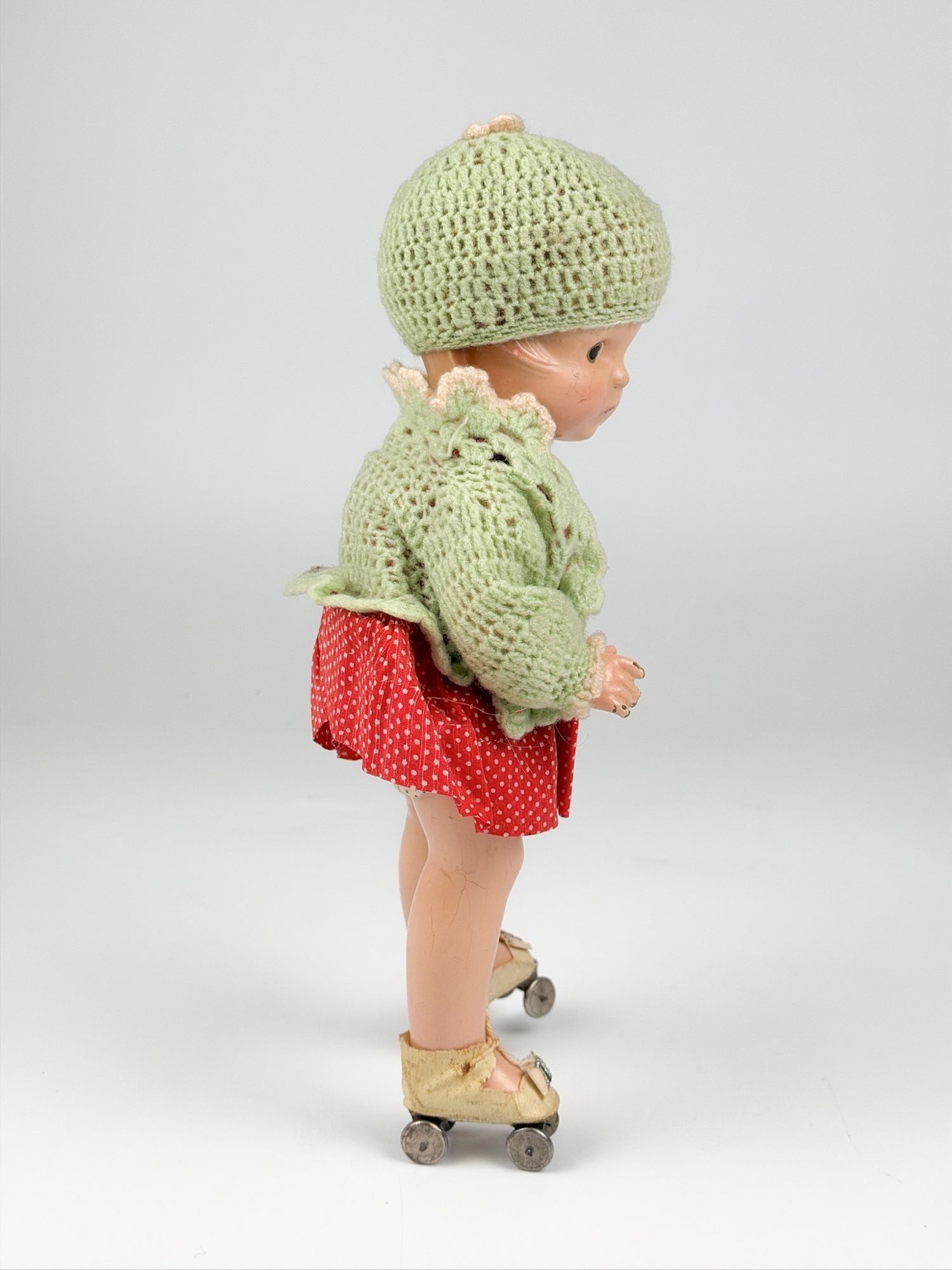 Antique Effanbee Patsyette Composition Doll on Skates - 2