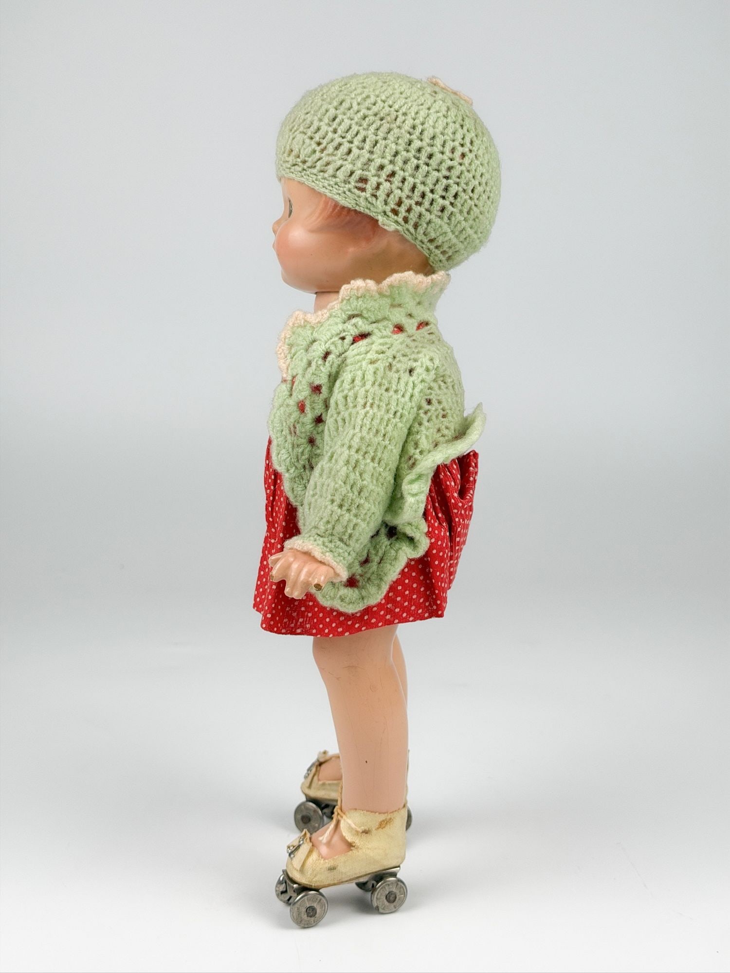 Antique Effanbee Patsyette Composition Doll on Skates - 4