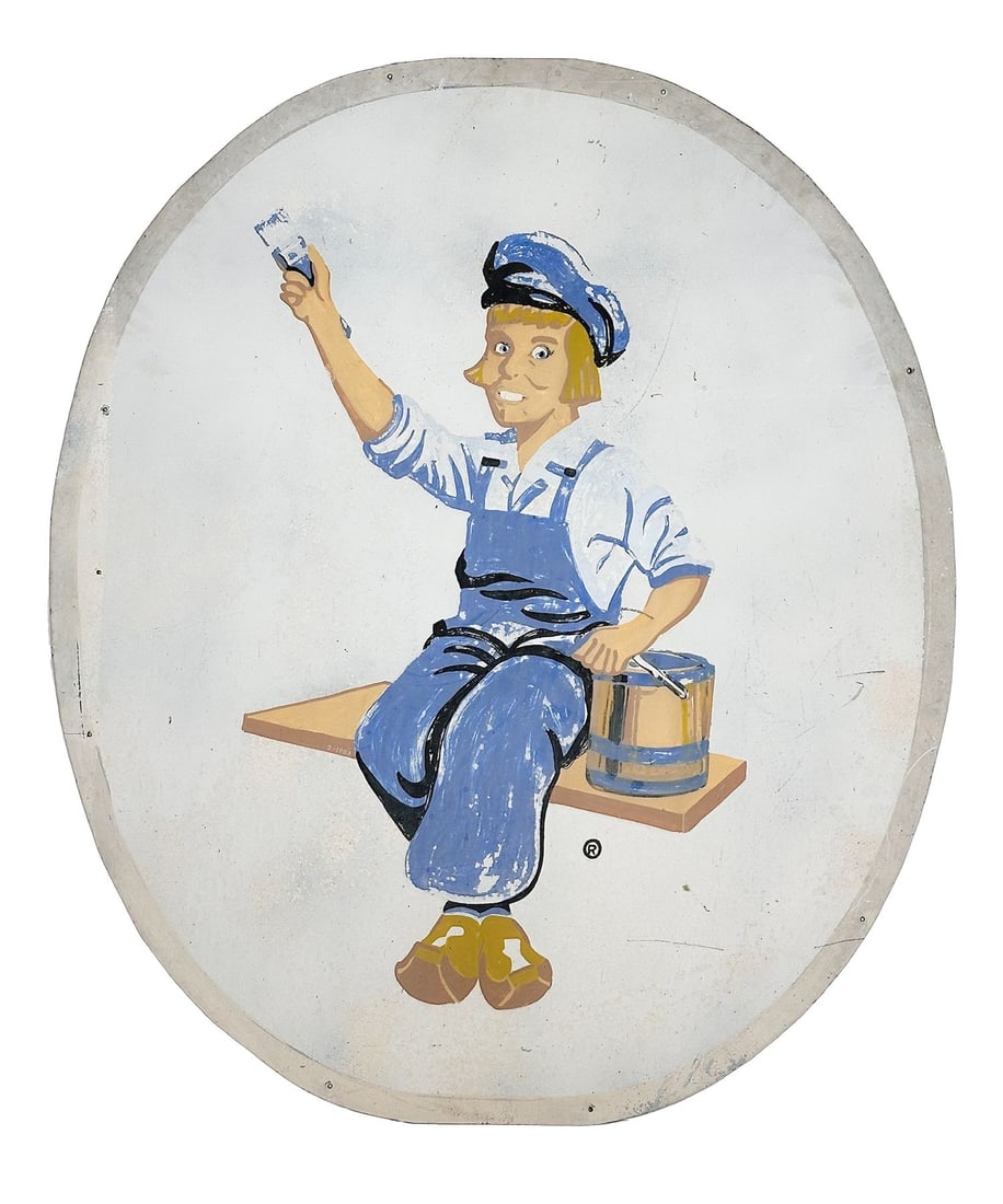 Vintage Double Sided Japanese Advertising Ramen Noodle Sign: Two sided advertising sign depicting girl eating noodles. Two mounting holes along top. Dimensions: Sign is approx. 41 in h x 29 in W. Weighs 9 lbs 7 oz. LOCAL PICK UP INFORMATION:Wednesday, September