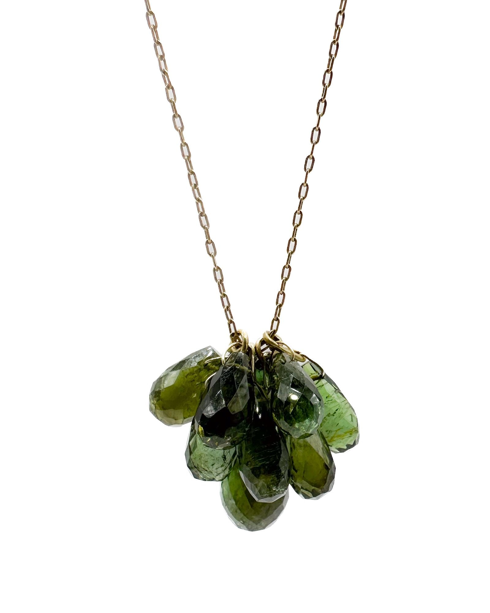 Ten Thousand Things 18K Yellow Gold Green Tourmaline Cluster Necklace (1 of 3)