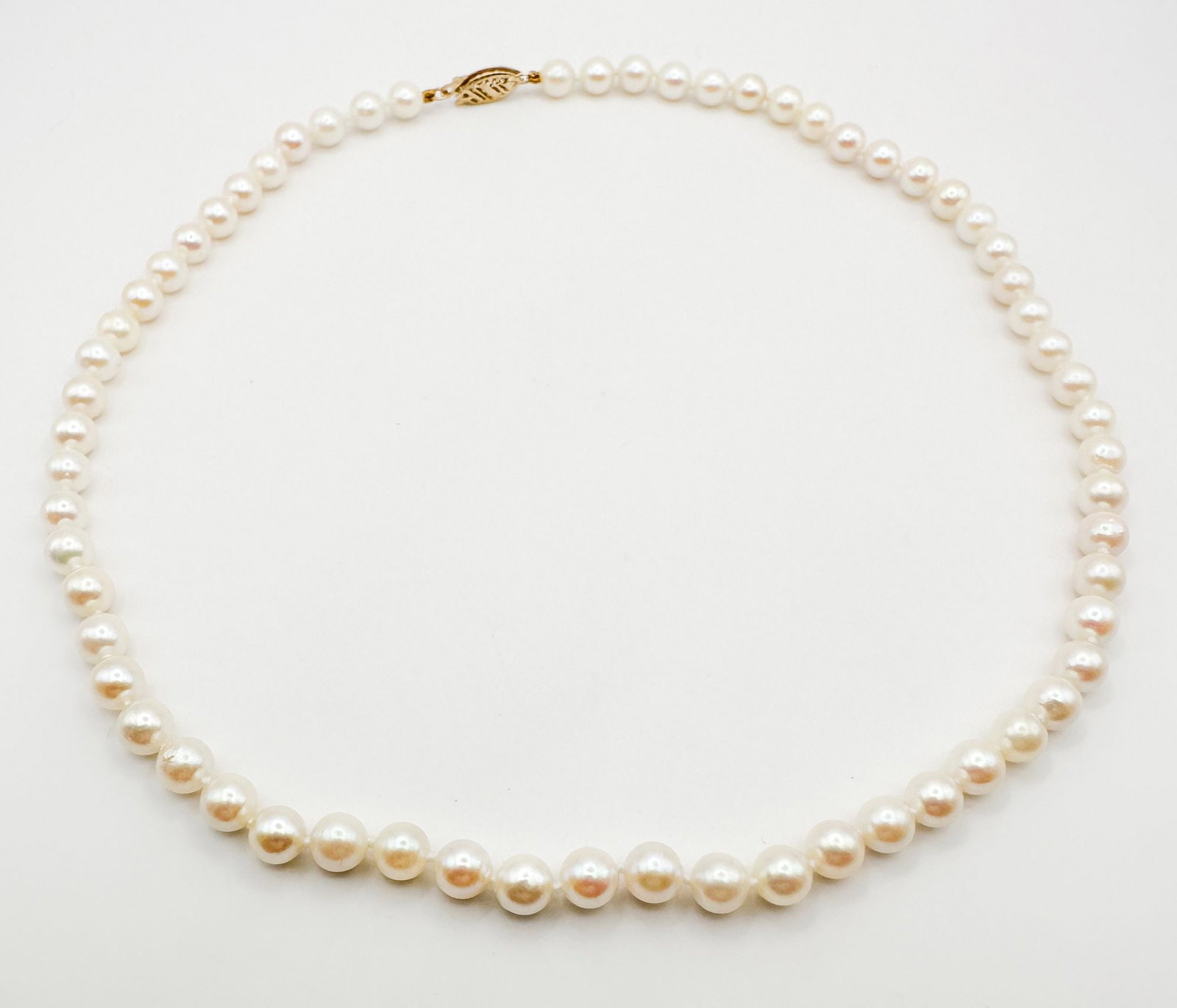 Imperial World Cultured Pearl Necklace, 14K Gold Clasp: 16-inch hand-knotted necklace featuring cultured freshwater pearls. Finished with a 14K gold clasp. LOCAL PICK UP INFORMATION:Wednesday, September 16, 10:00 AM-2:00 PM at 8059 Foothill Blvd, Sunland, 