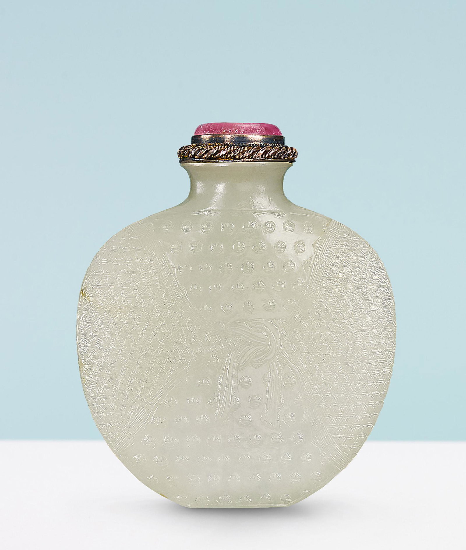 White Jade 'Longevity' Snuff Bottle, 18c. (1 of 9)