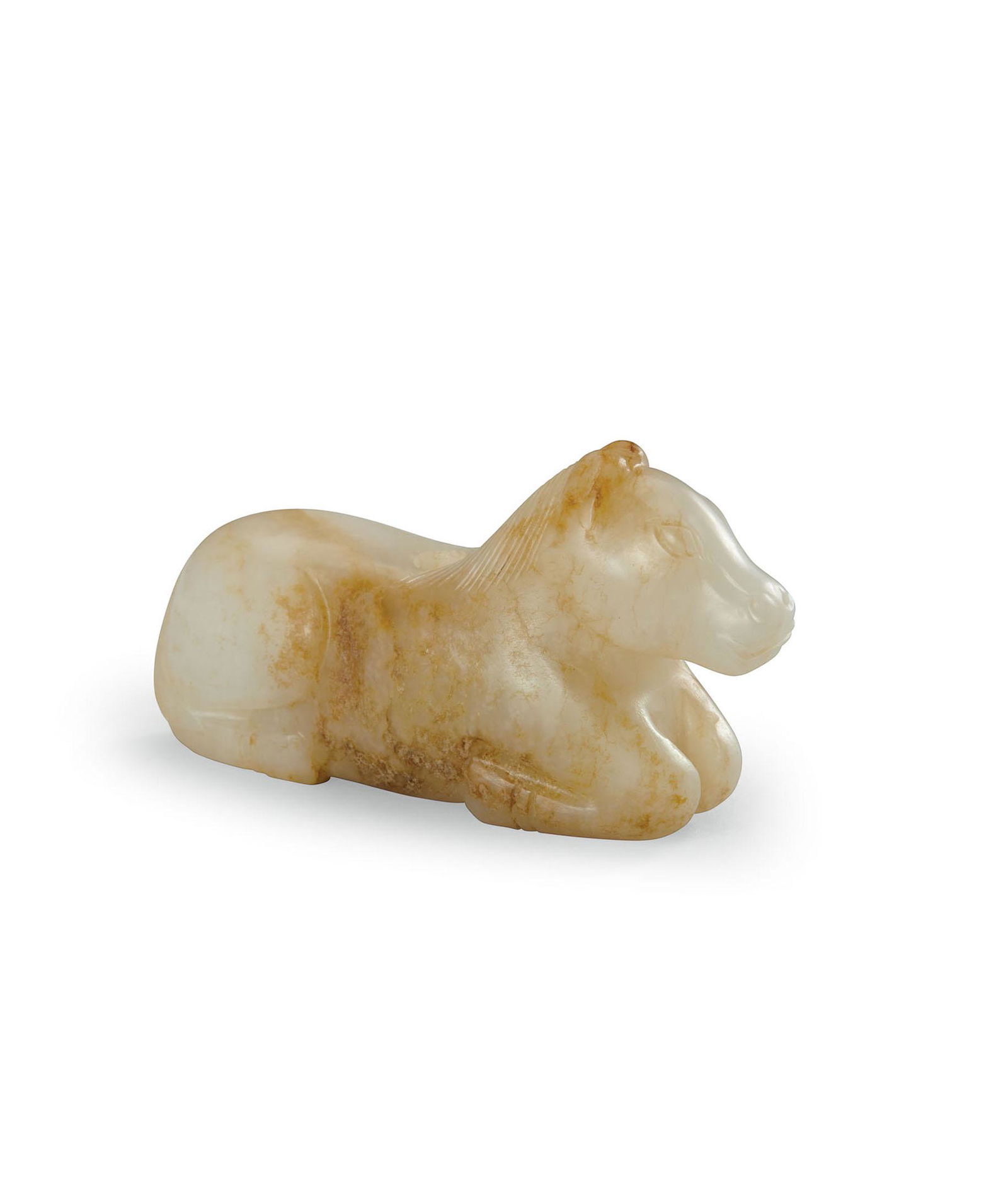 A White Jade Recumbent Horse, Ming Dynasty (1 of 2)