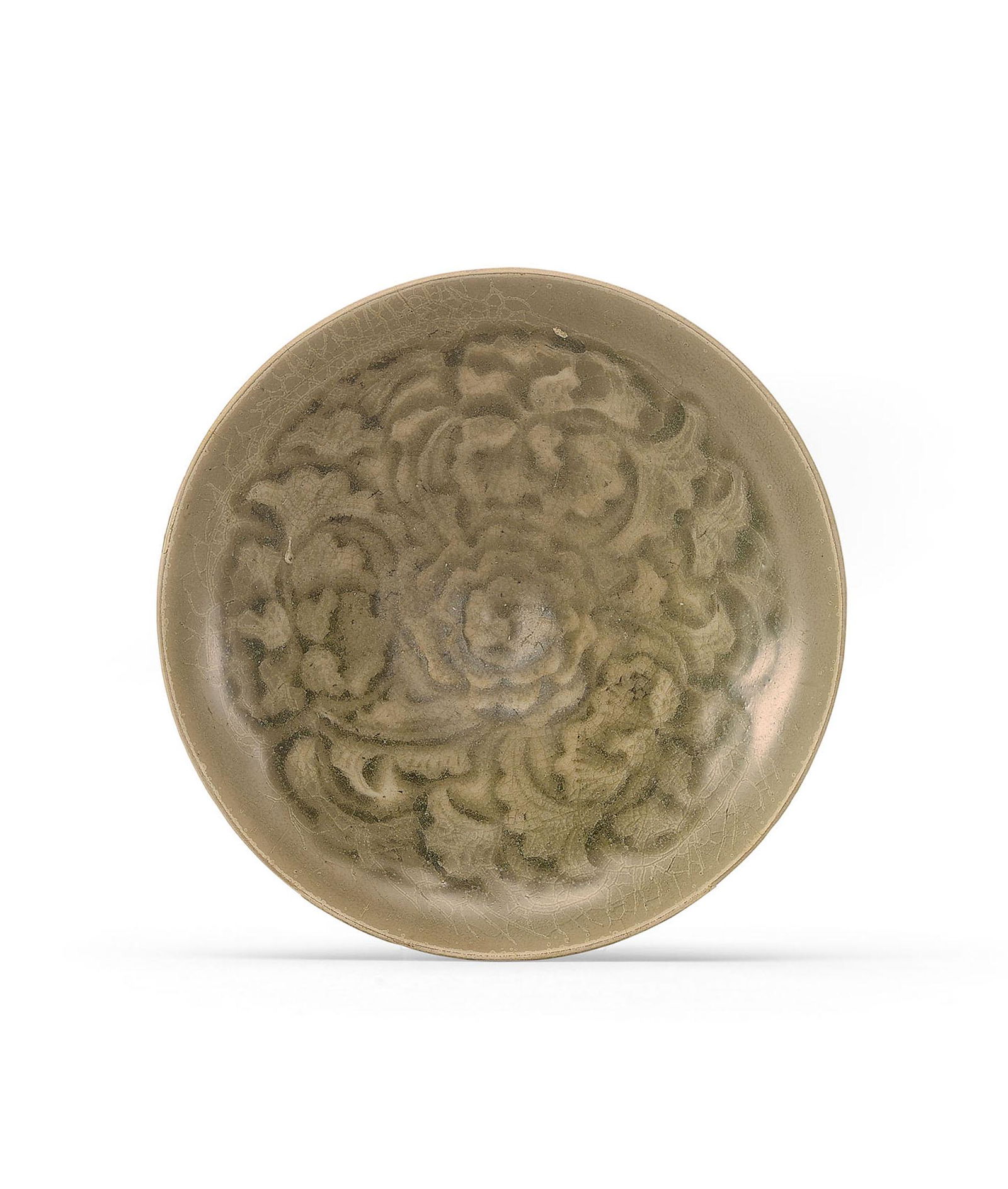 A Yaozhou Celadon-Glazed 'Lotus' Dish, Song Dynasty (1 of 1)