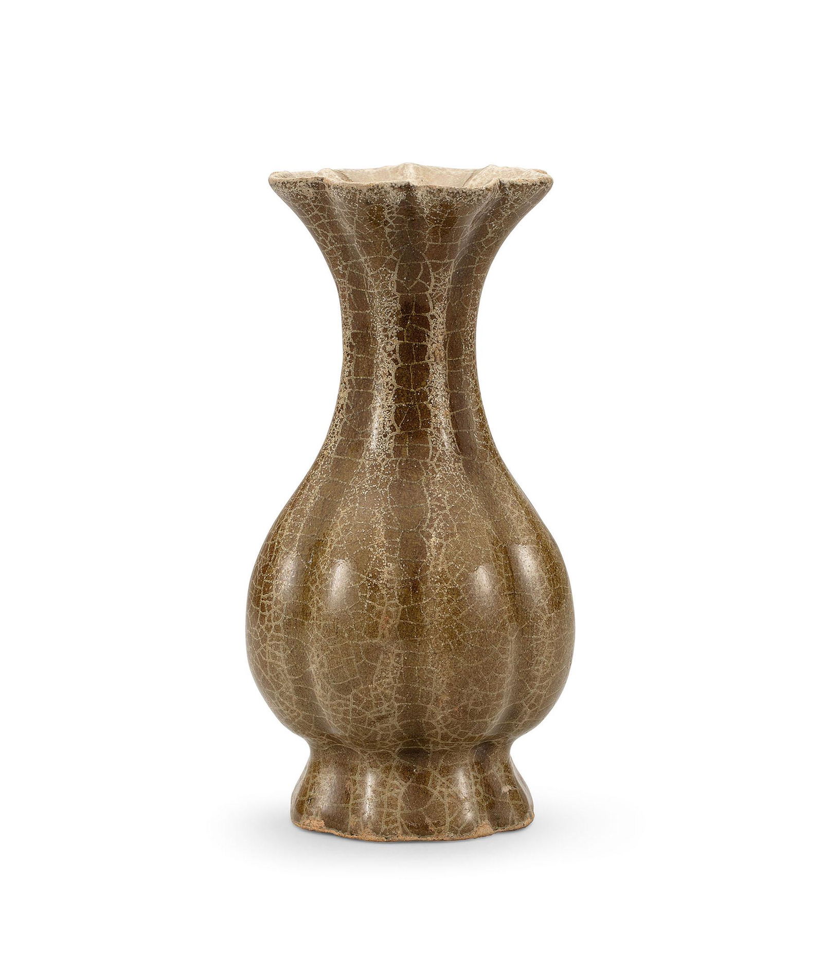 A Longquan Celadon-Glazed Octagonal Vase, Song Dynasty (1 of 2)