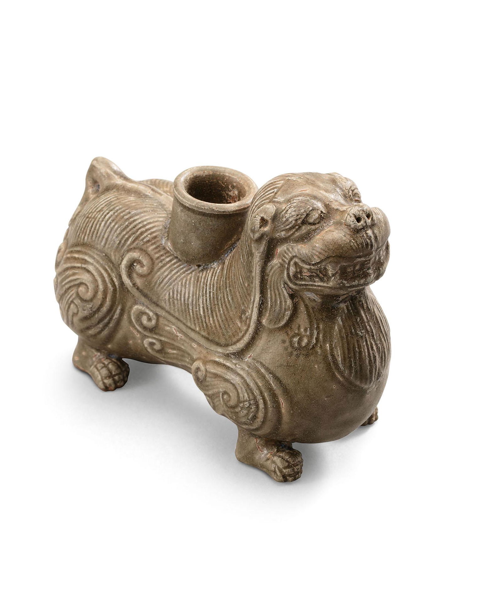 A Celadon-Glazed 'Lion' Holder, Western Jin Dynasty (1 of 4)