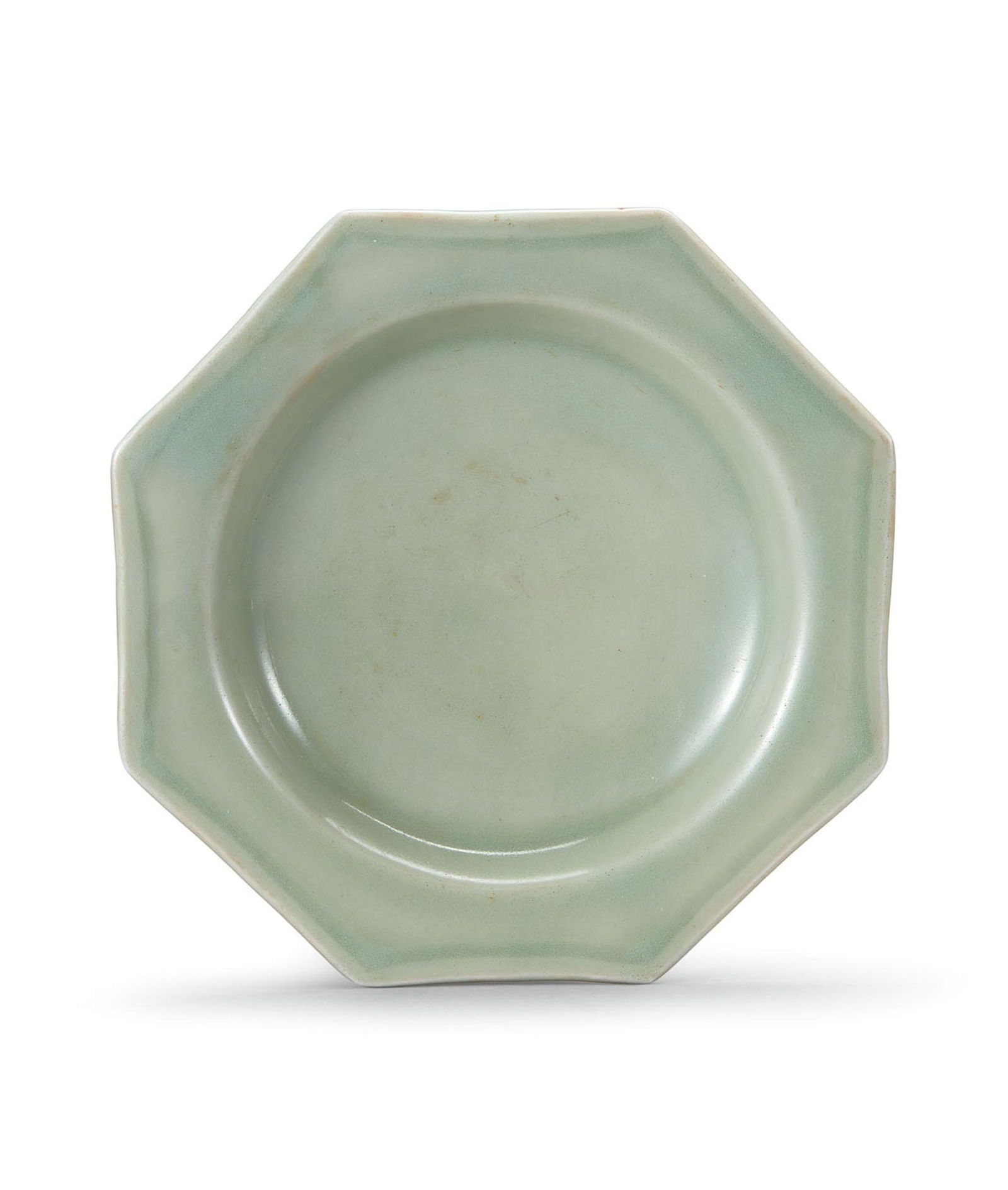 A Longquan Celadon-Glazed Octagonal Dish, Ming Dynasty (1 of 1)