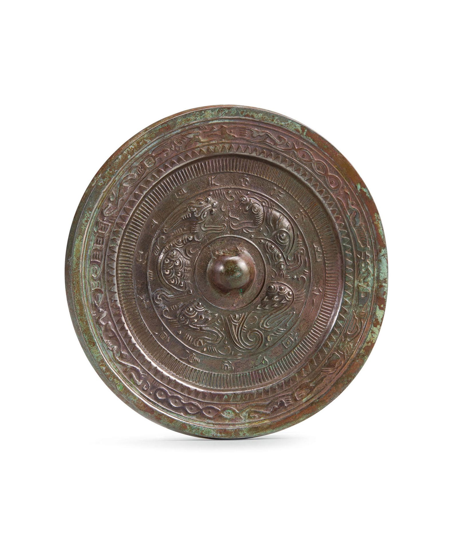 A Bronze 'Mythical Beast' Mirror, Tang Dynasty (1 of 1)