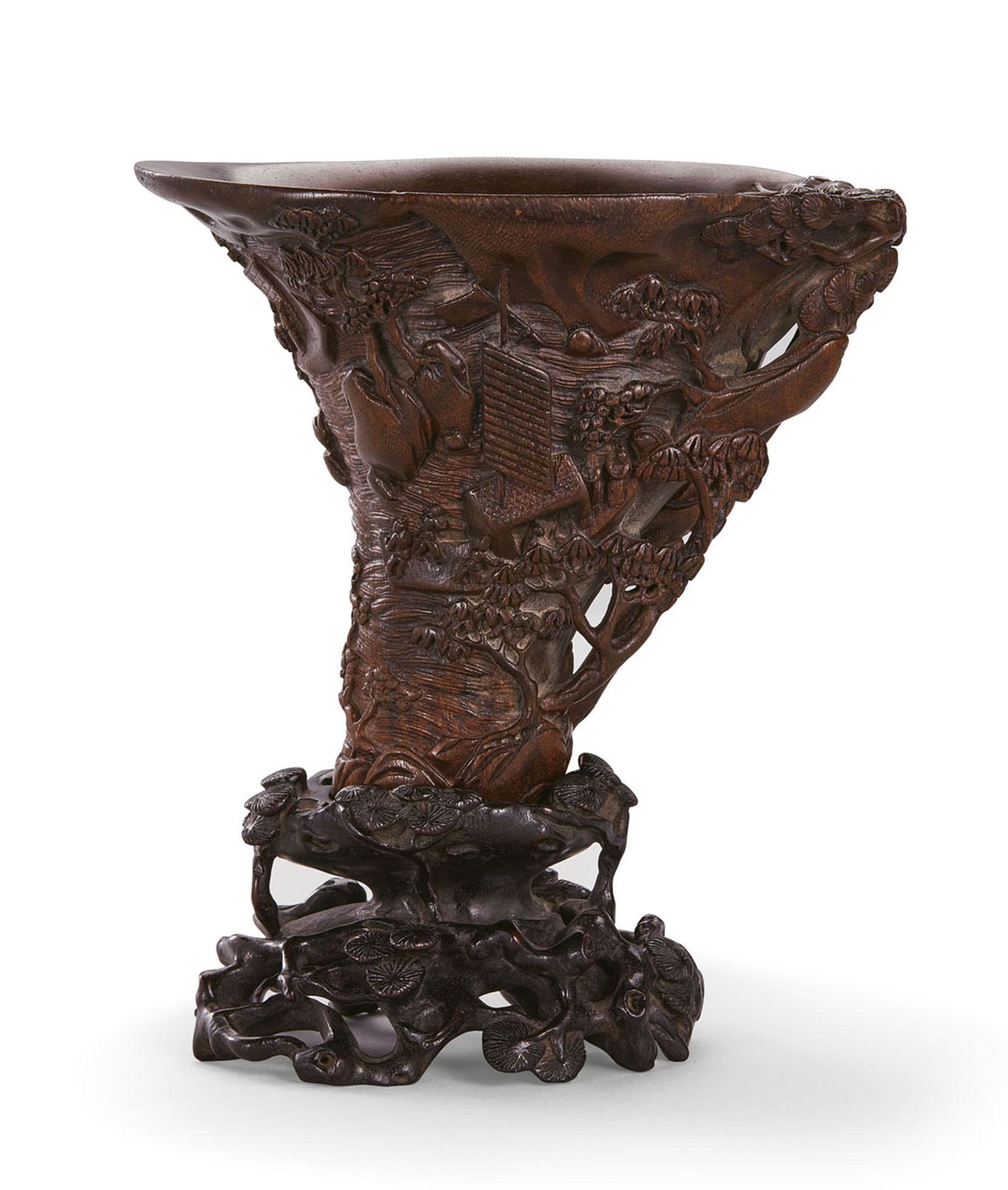A Carved Aloeswood  'Rhinoceros Horn'  Cup (1 of 1)