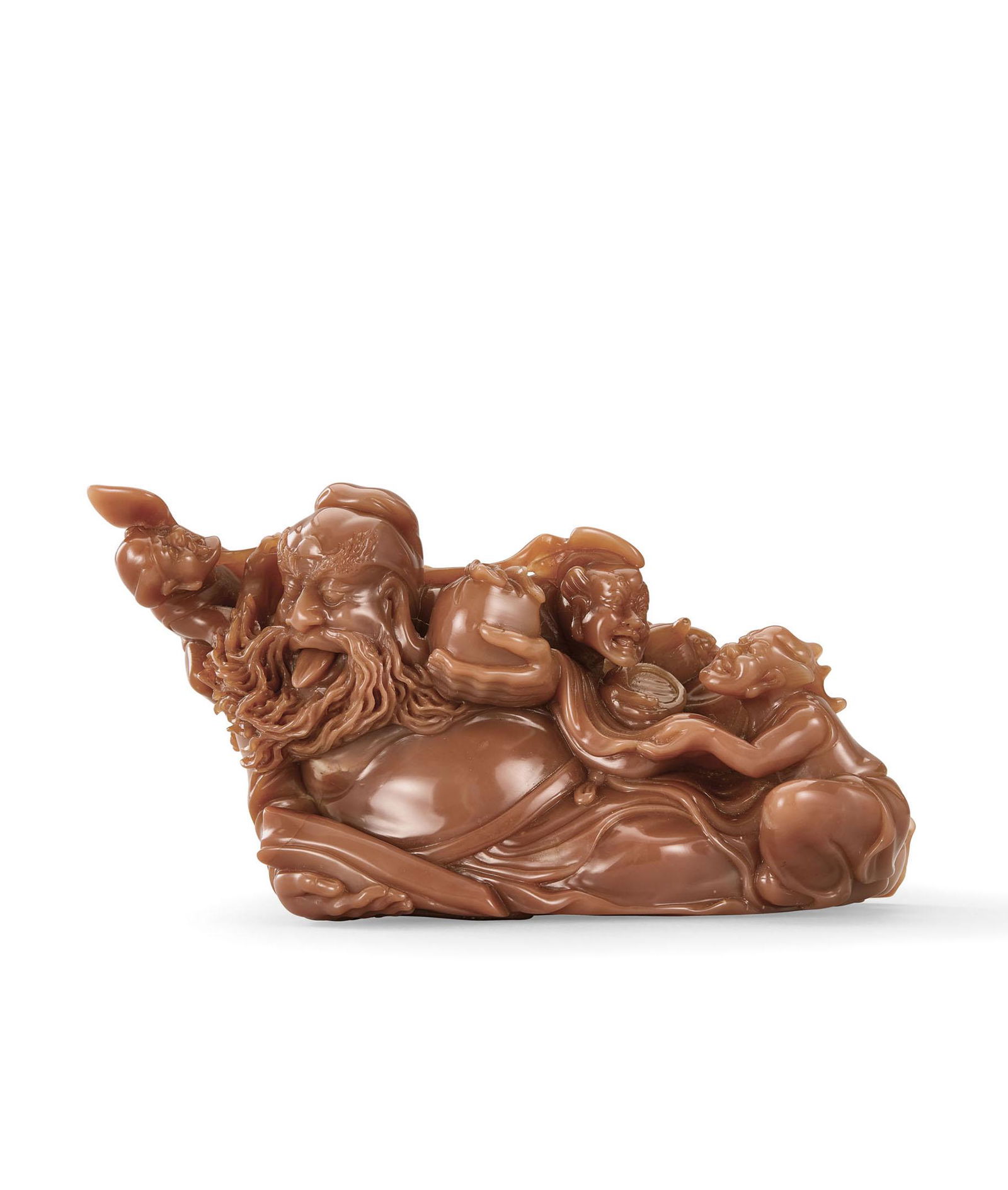 A Shanbo Soapstone Figure of Zhong Kui By Xu Ren-Kui (1 of 1)