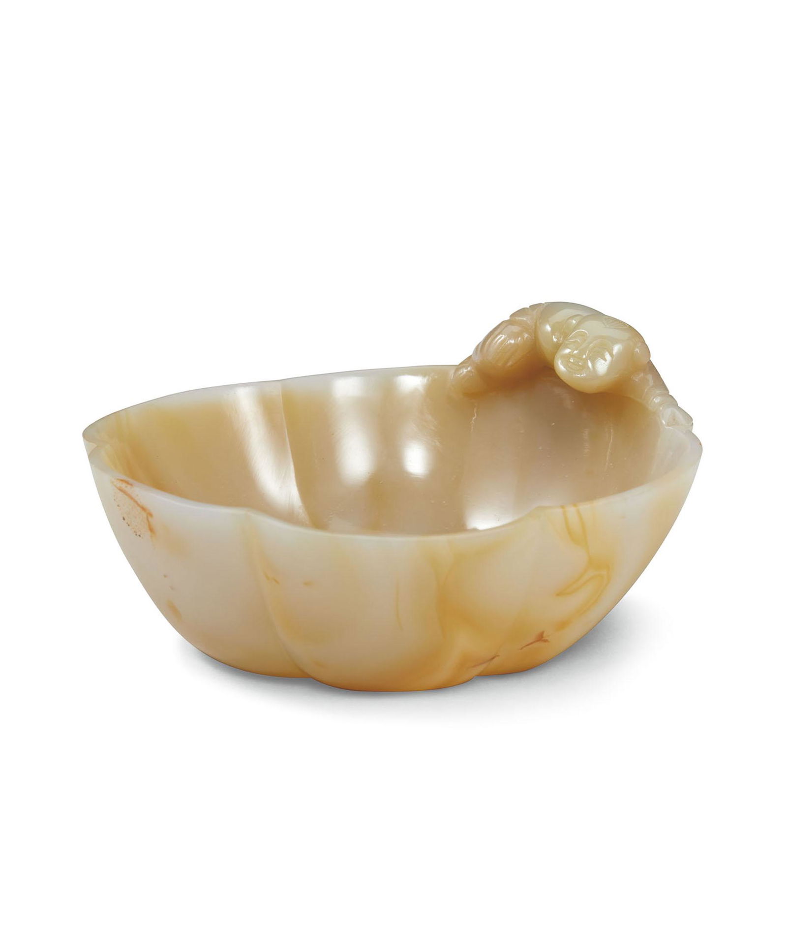 An Agate 'Boy' Brush Washer, Qing Dynasty (1 of 1)