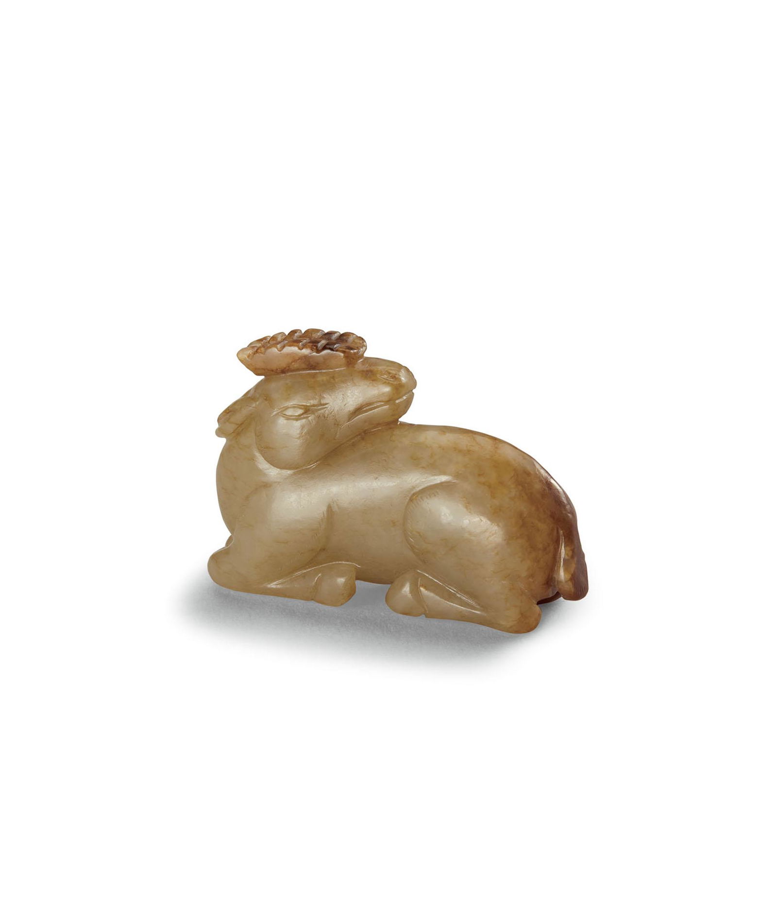 A White Jade Recumbent Deer, Yuan Dynasty (1 of 1)