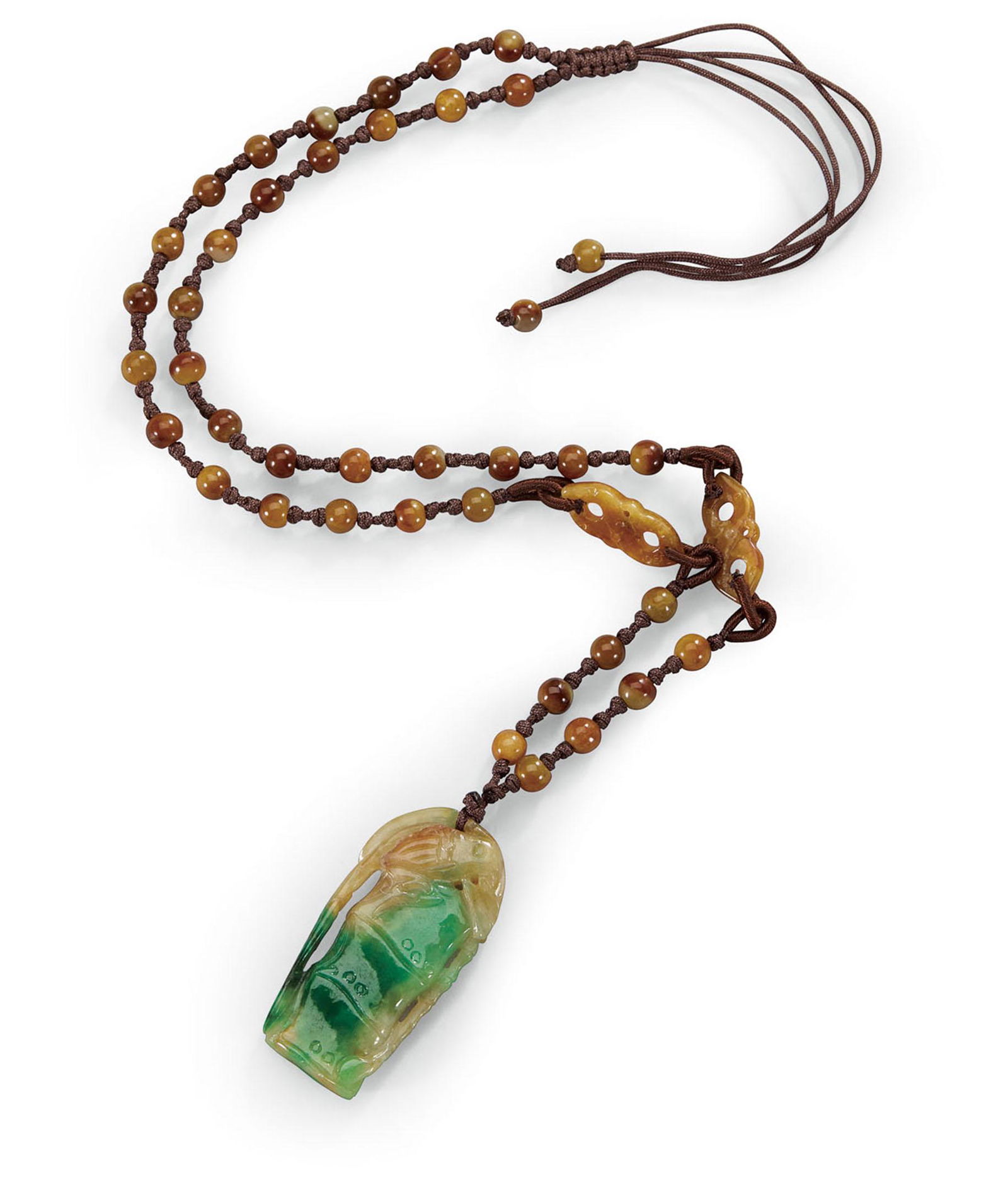 A Jadeite 'Bamboo' Pendant Necklace (1 of 1)
