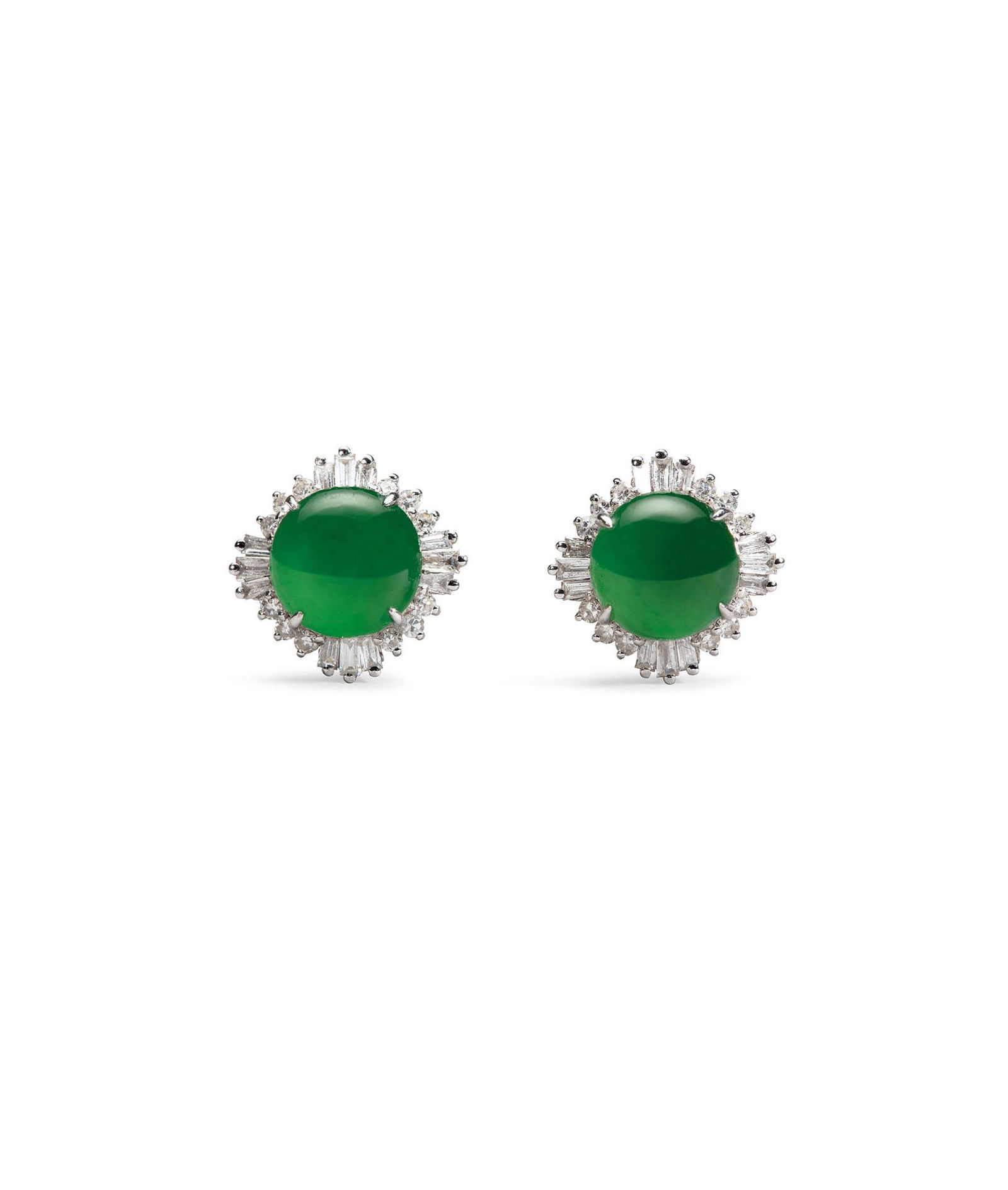 A Pair of Glassy Jadeite Earrings (1 of 1)