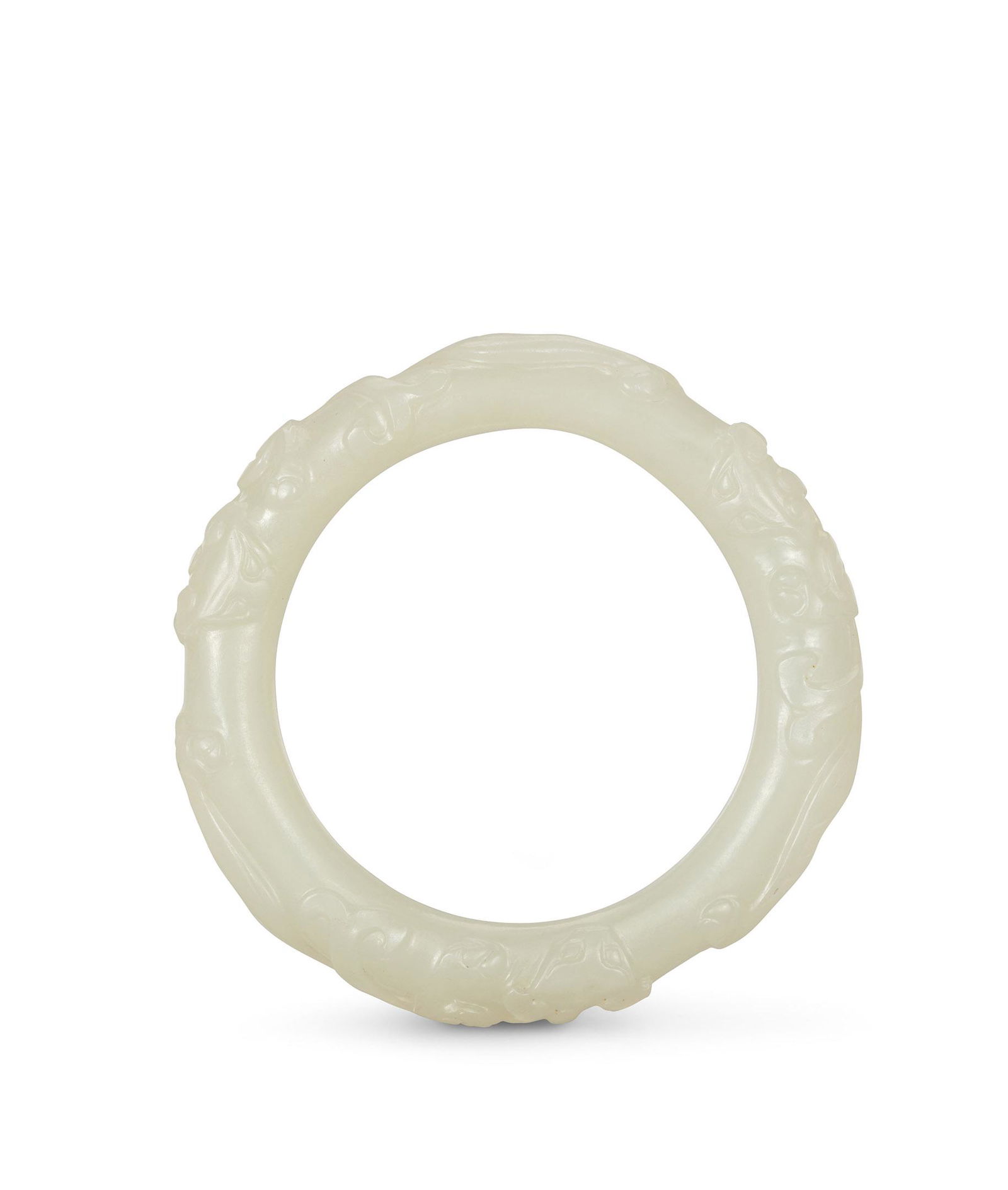 A White Jade 'Dragon' Ring, Qing Dynasty (1 of 2)