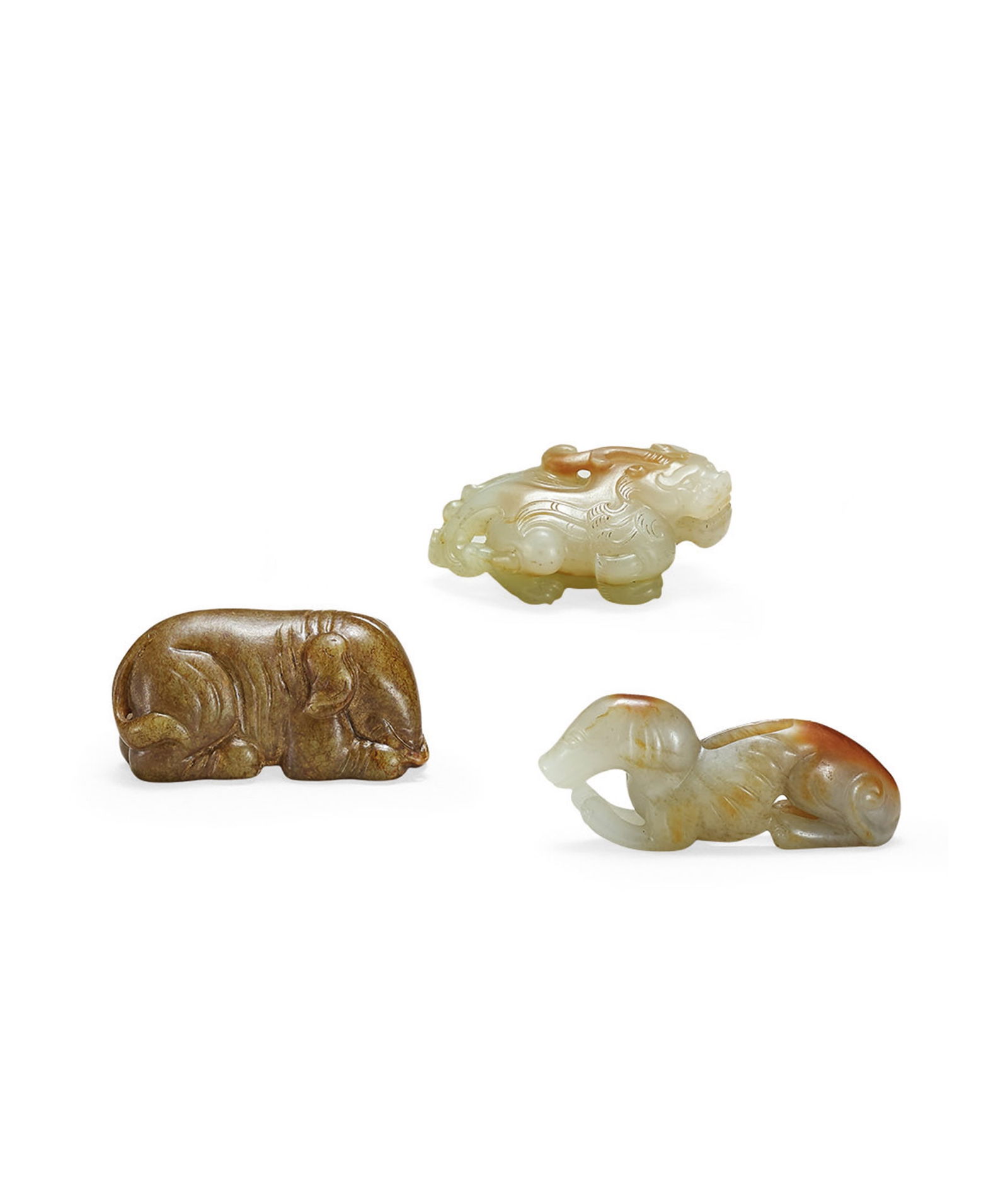 A Set of Three Jade Animals (1 of 4)