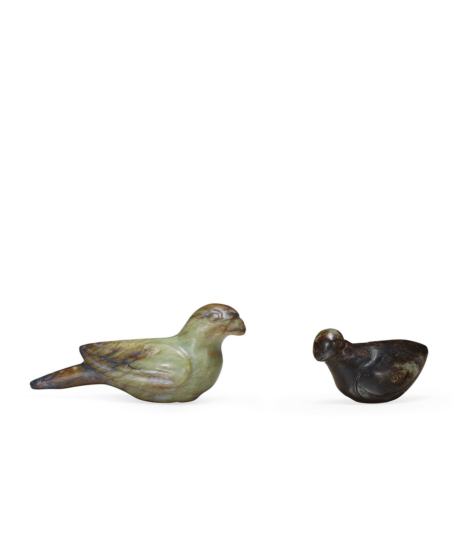 A Set of Two Jade Birds, Qing Dynasty or Earlier (1 of 3)