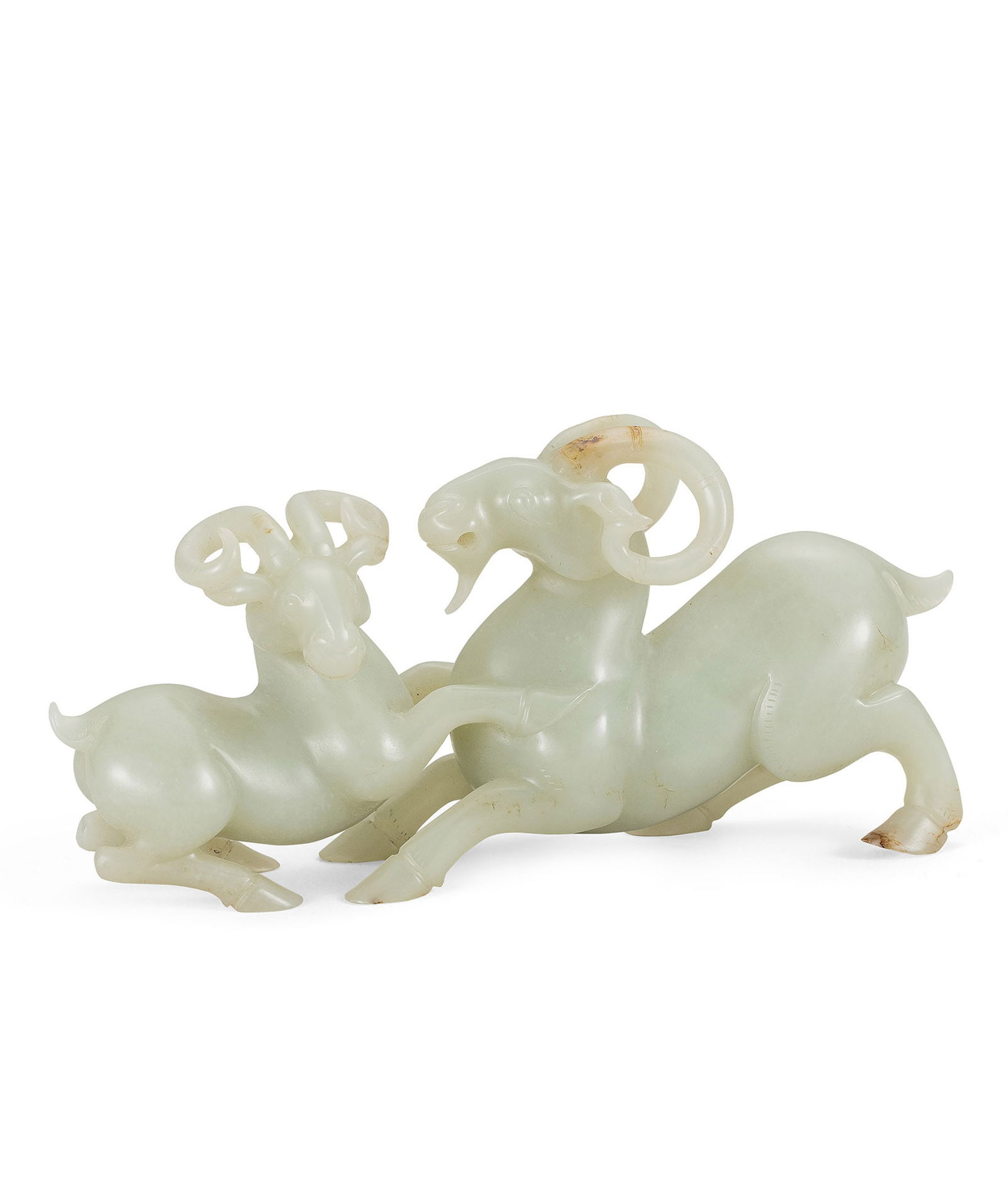 A Pale Celadon Jade 'Goat' Group (1 of 1)