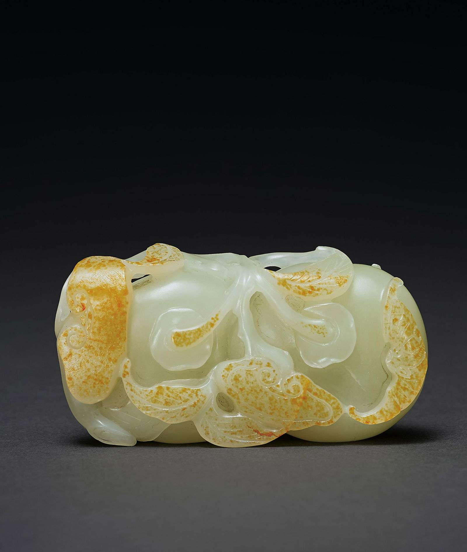 White and Russet Jade 'Persimmon' Pendant, Qing Dyn. (1 of 1)
