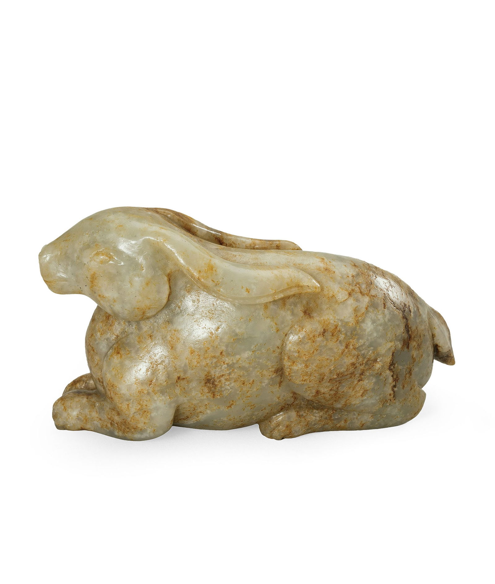 A Pale Celadon Jade Recumbent Rabbit (1 of 1)