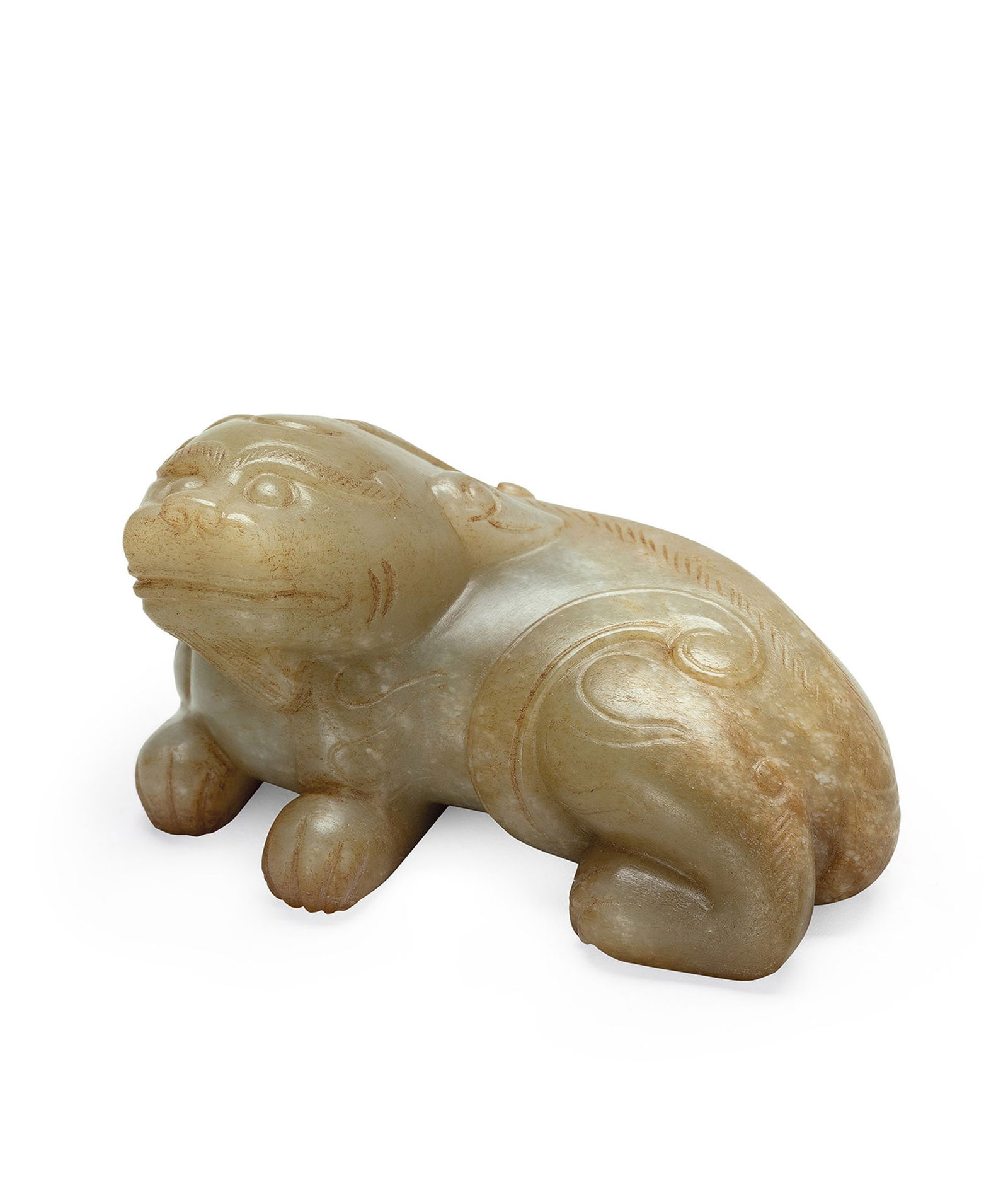 A Pale Celadon Jade Mythical Beast (1 of 1)
