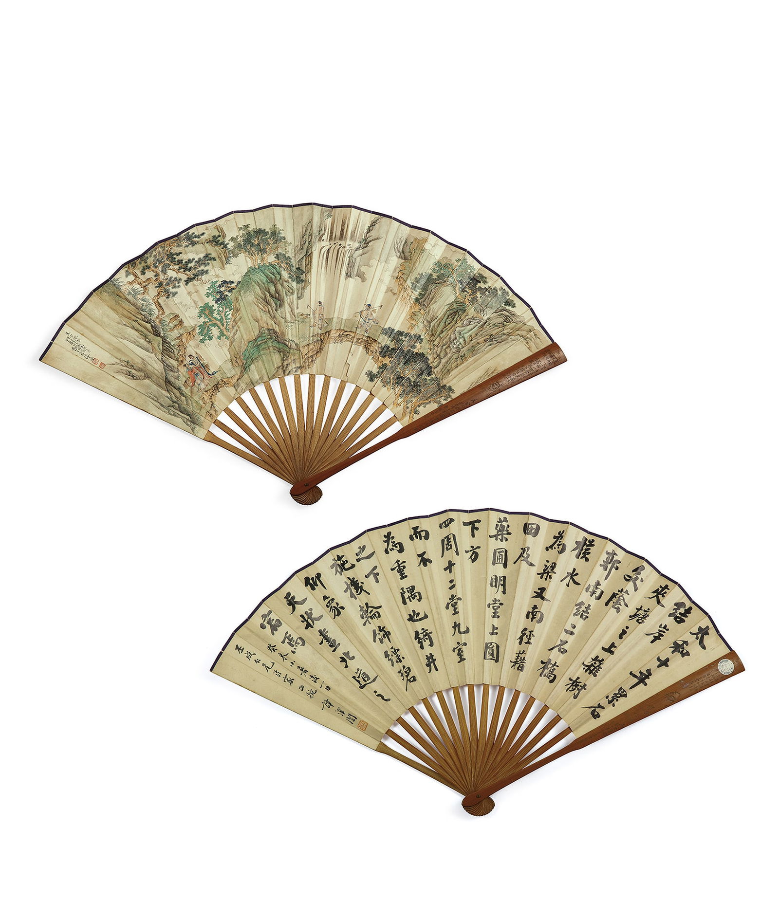 A 'Landacape and Figure' Folding Fan (1 of 3)