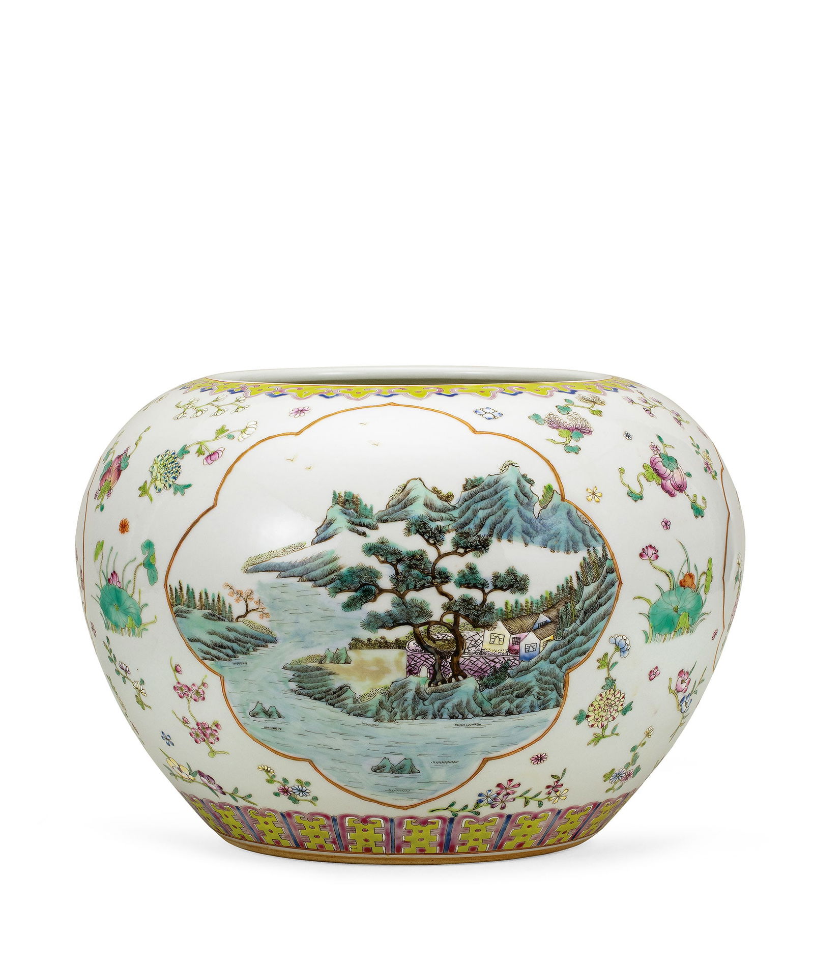 A Famille-Rose 'Landscape' VAT, Republic Period (1 of 2)