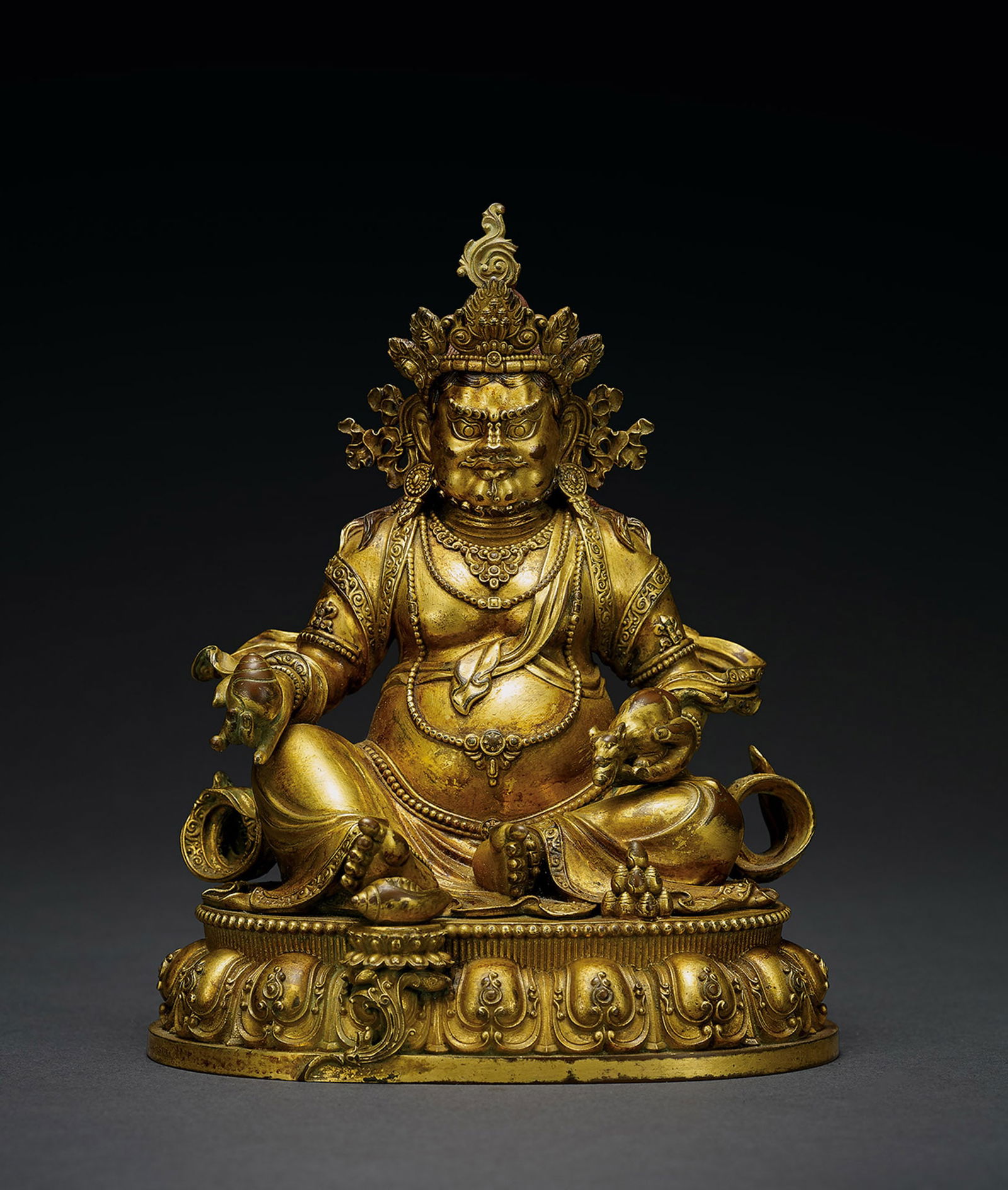 A Gilt-Bronze Figure of Jambhala, Qing Dynasty (1 of 1)