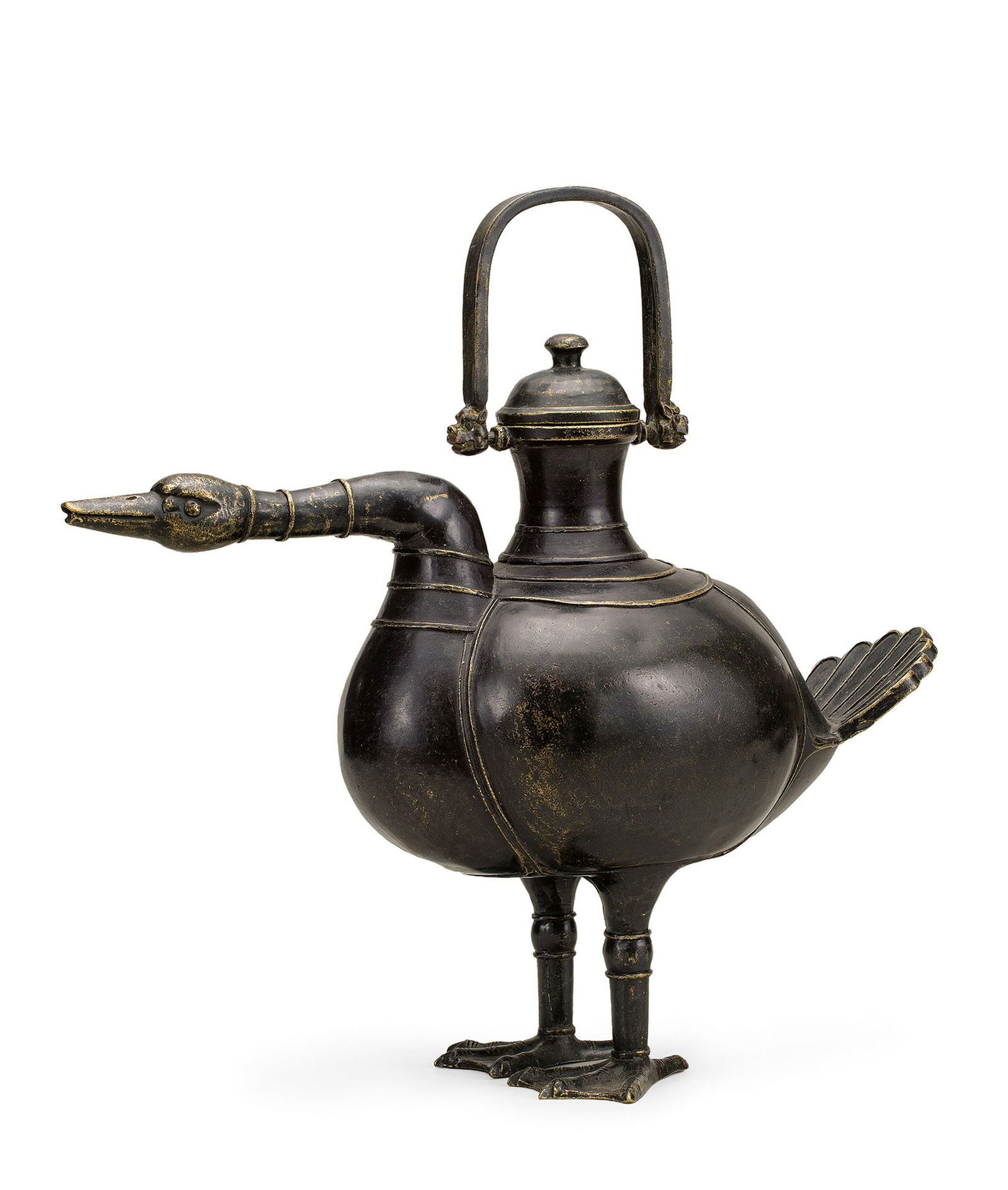 A Bronze 'Goose' Ewer, Qing Dynasty (1 of 2)