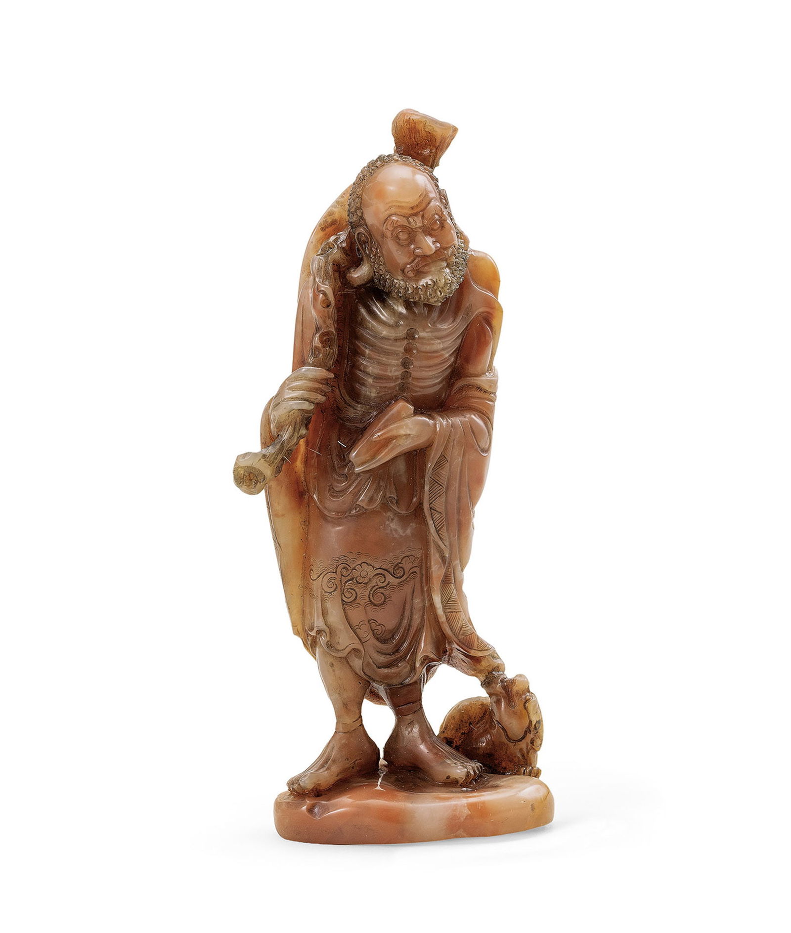 A Soapstone Figure of Luohan, Qing Dynasty (1 of 1)