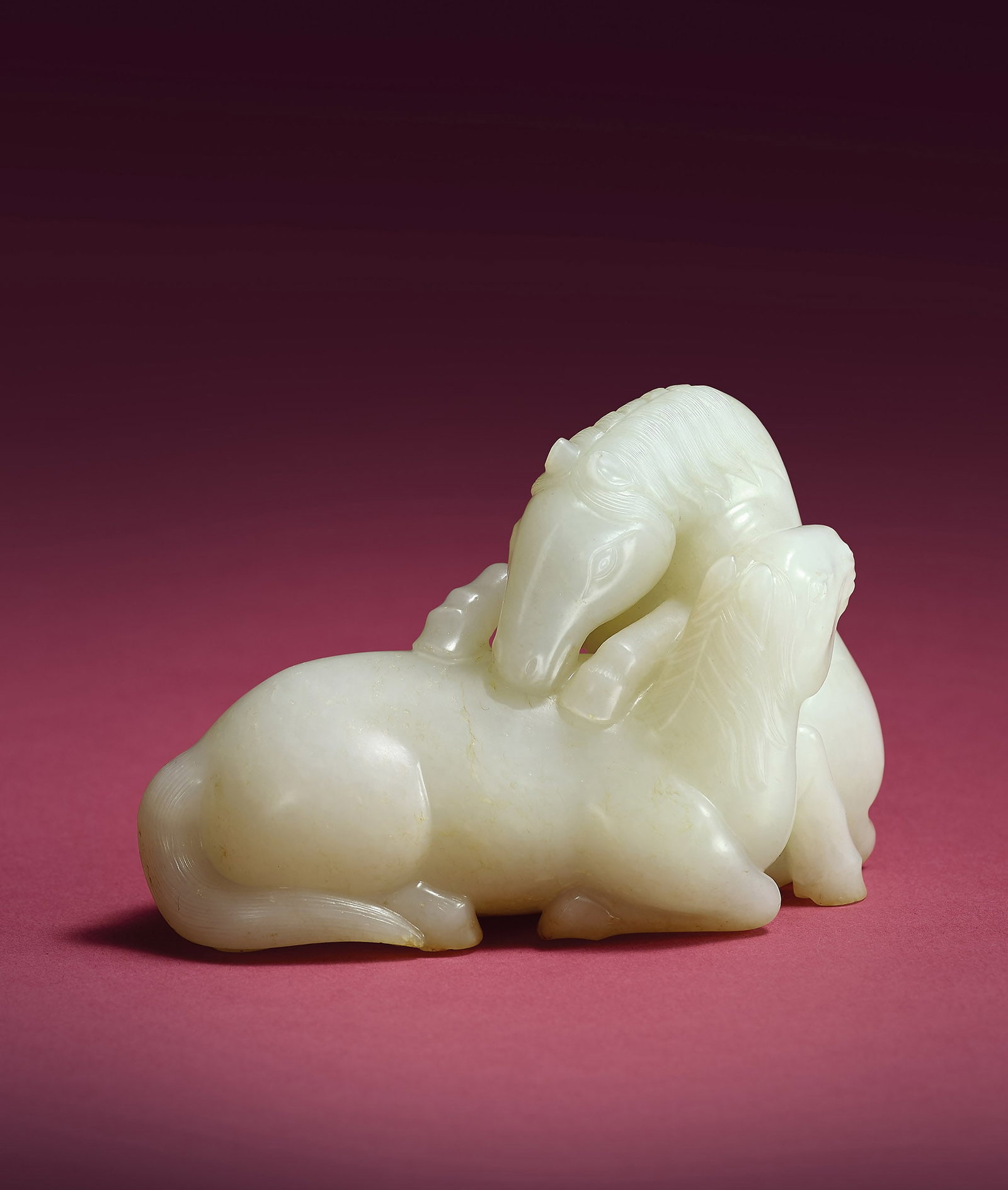 White Jade 'Horse' Group, 18th Century (1 of 3)