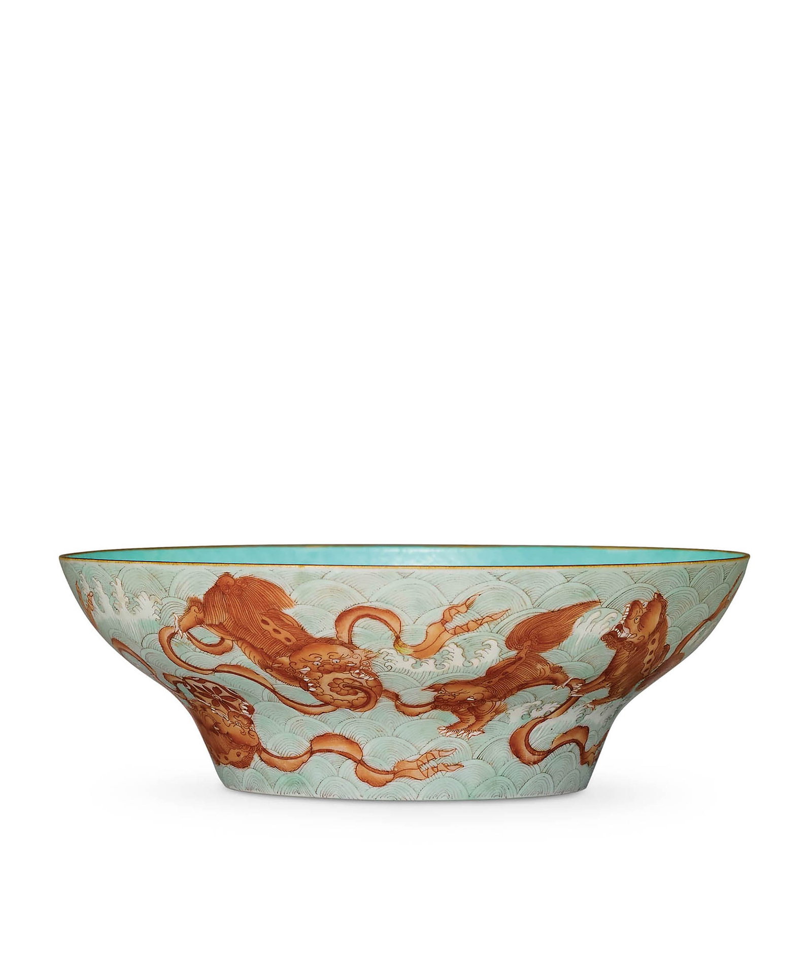 Iron-Red 'Lion' Bowl, Jiaqing M&P (1 of 2)