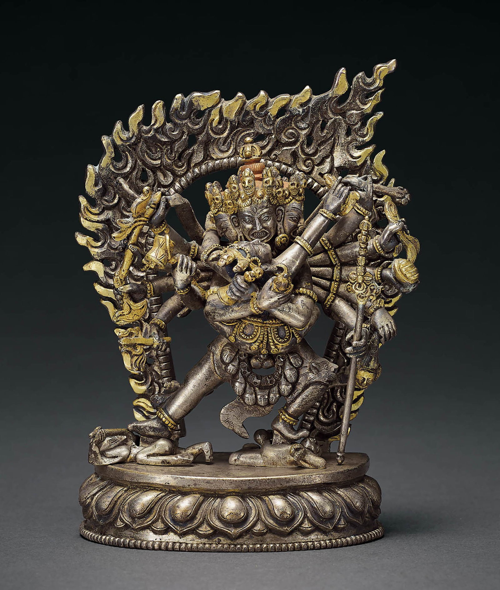 Parcel-gilt Silver Cakrasamvara Figure, Qing (1 of 2)