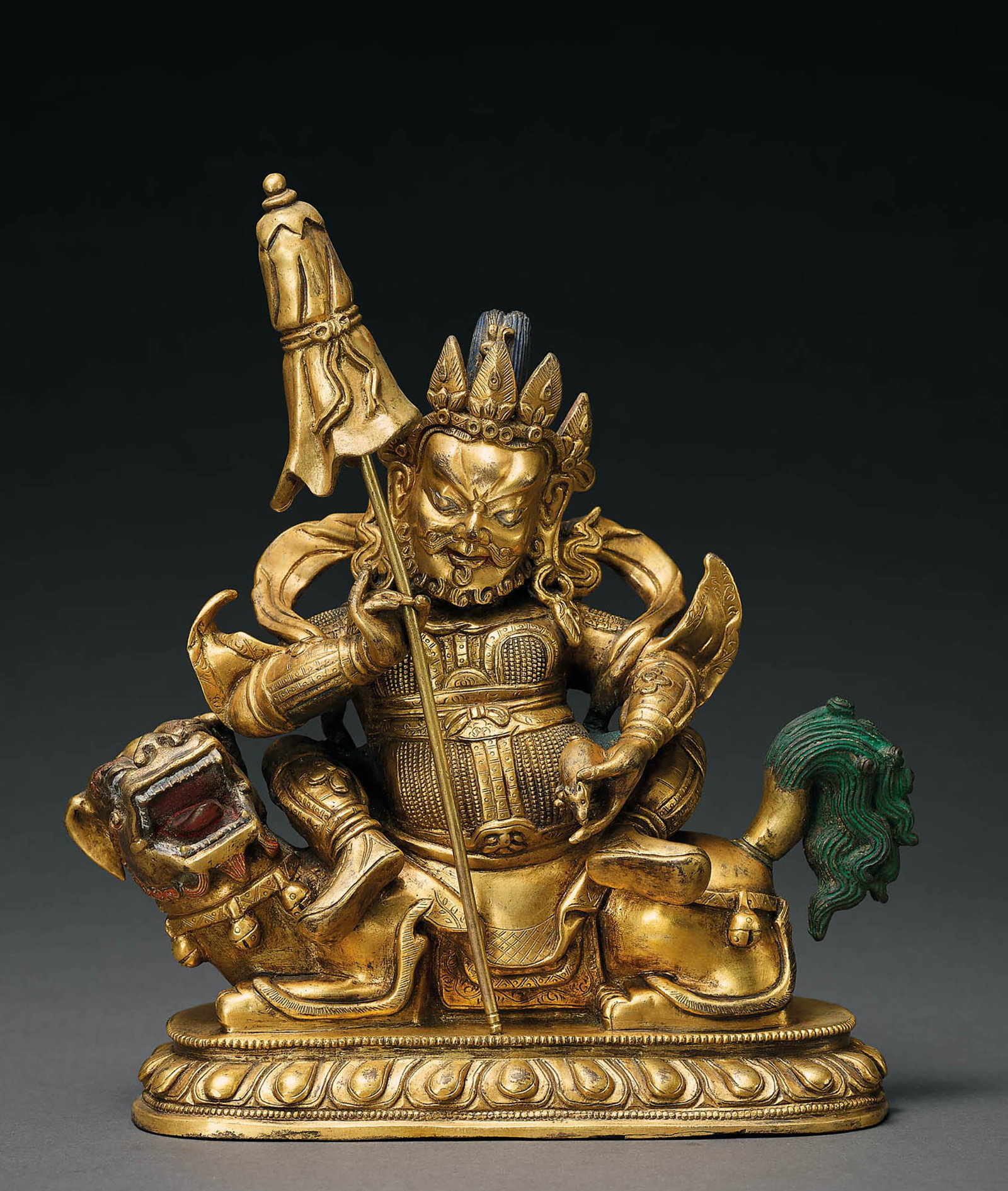 Gilt-Bronze Figure of Jambhala, Mid-Qing (1 of 2)