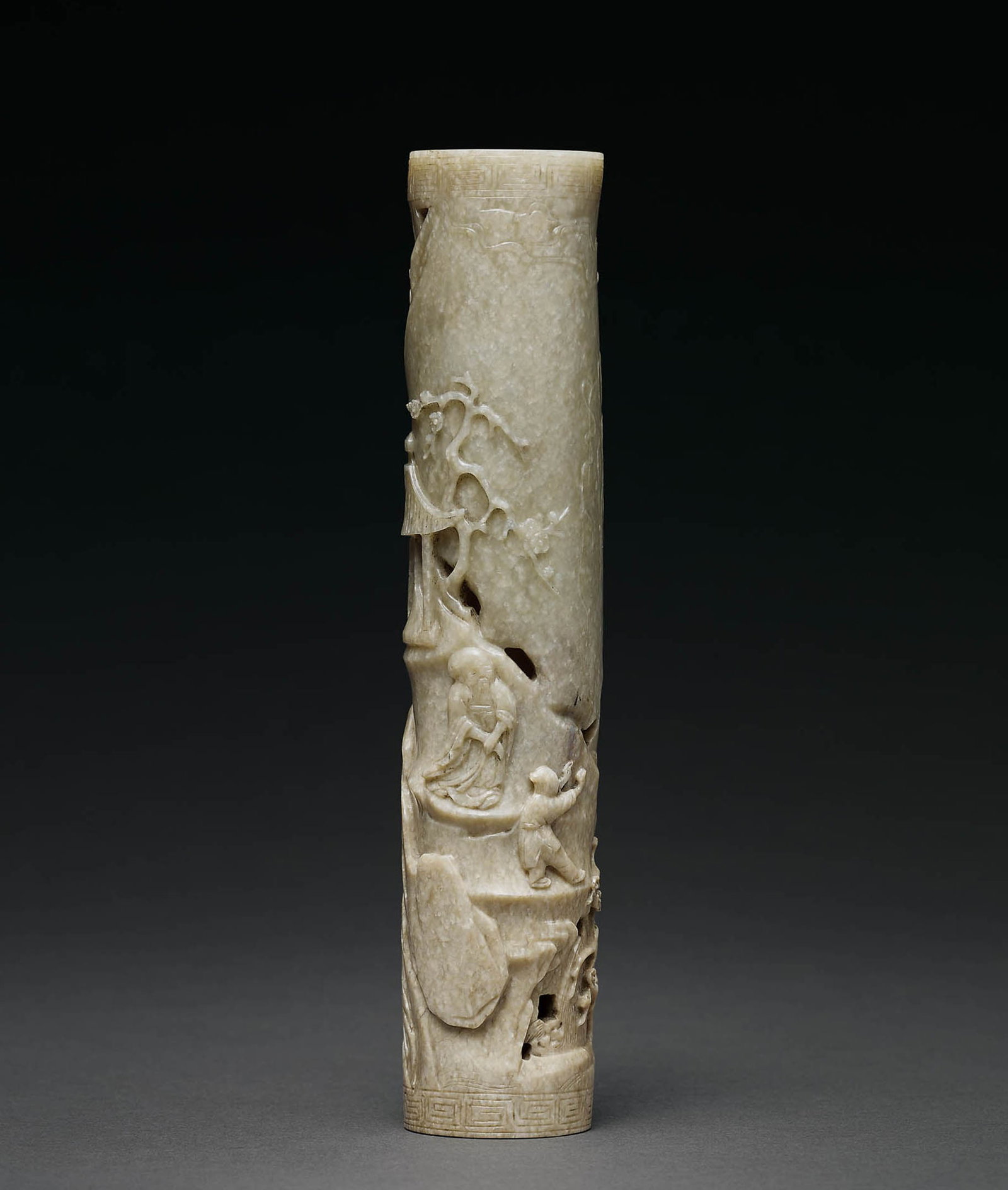 Chicken-Bone Jade 'Crane' Incense Holder, 18th C (1 of 1)